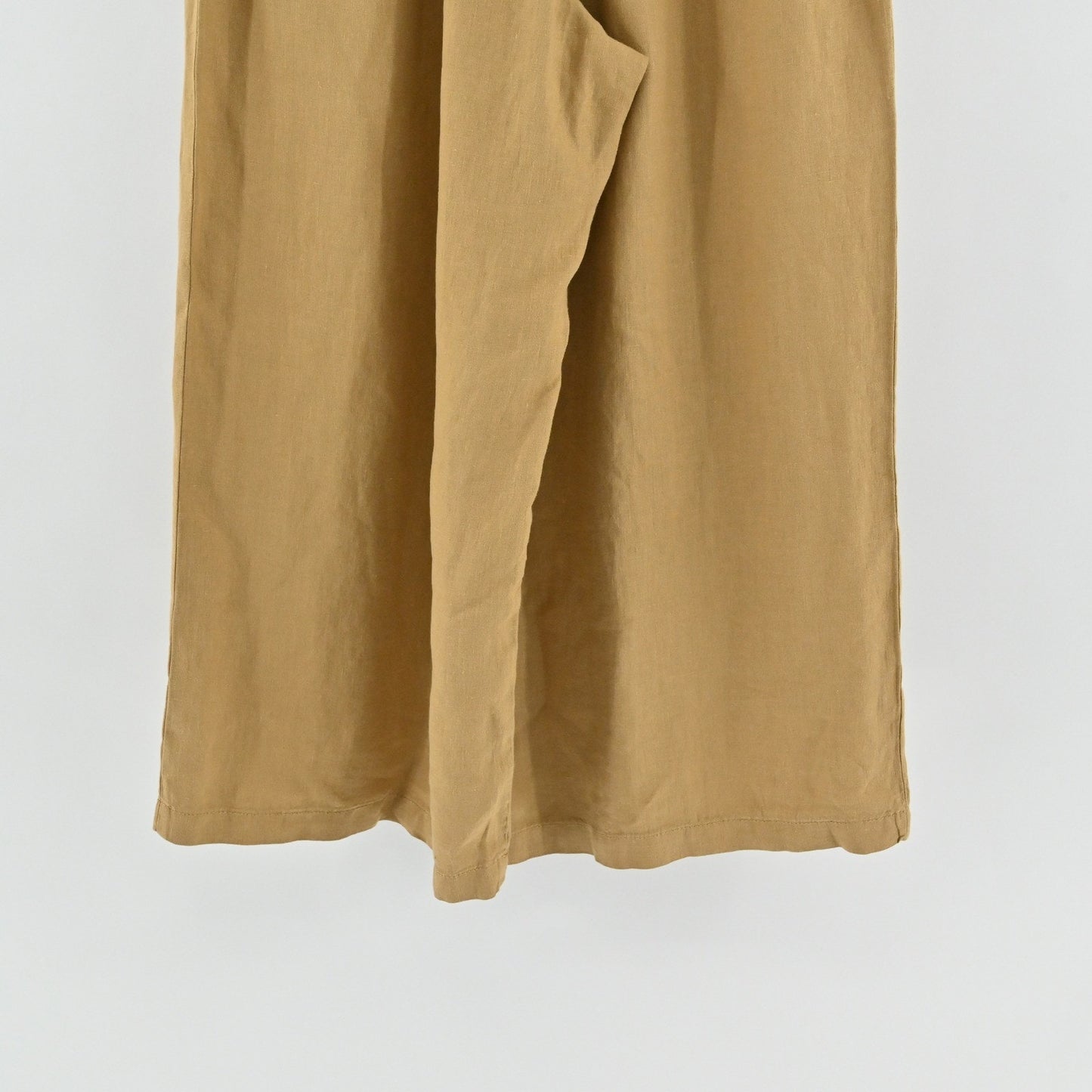 Wrap London Womens Wide Leg Linen Smocked Pants Size 14 Trousers Granola Girl