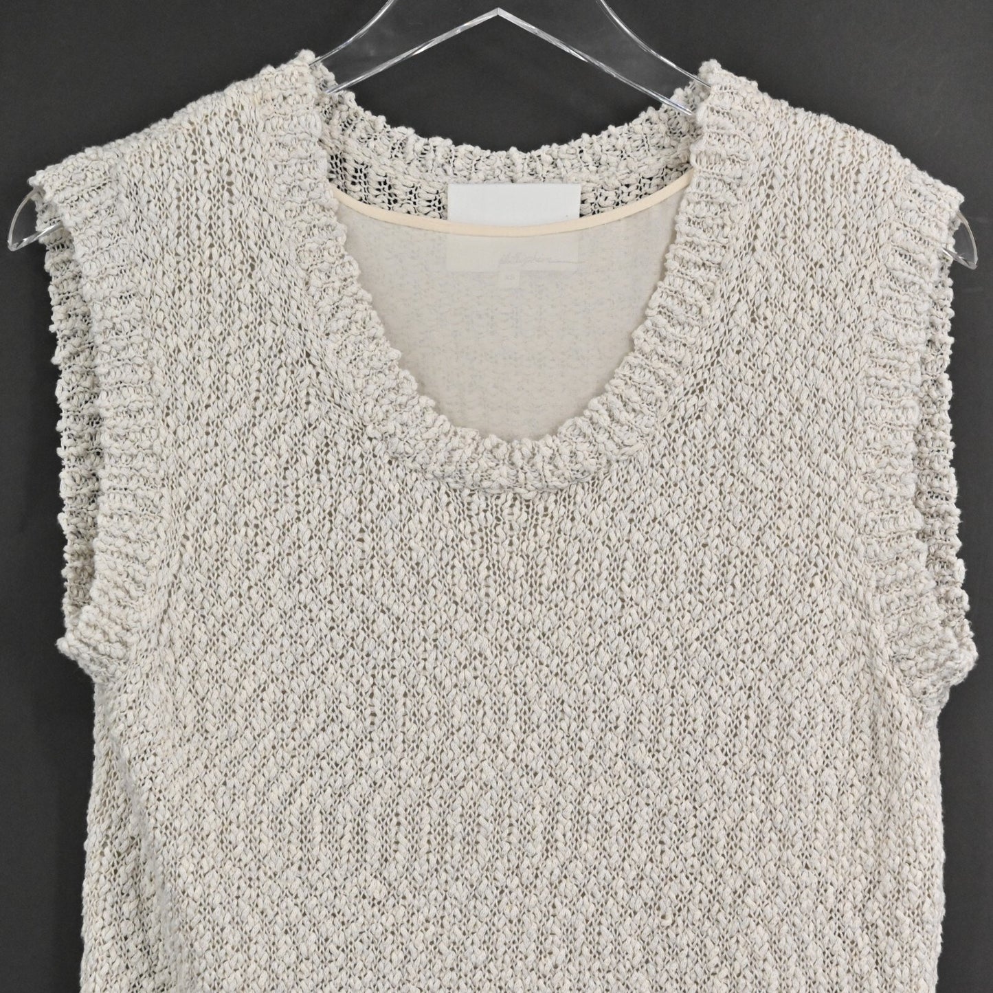 PHILLIP LIM Sweater Womens Size XS Linen Blend Knit Sleeveless Neutral Granola