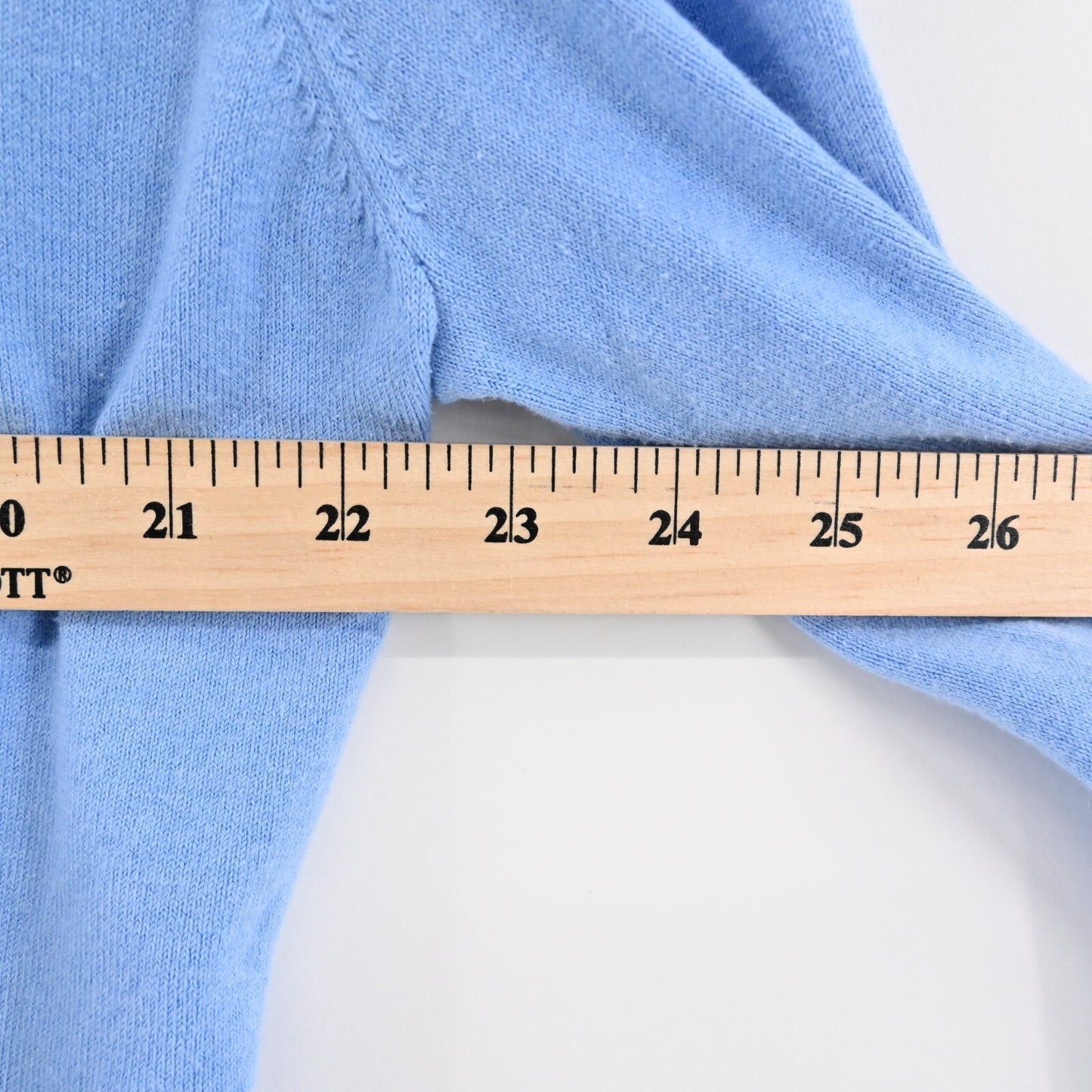 J MCLAUGHLIN Cardigan Sweater Womens Size M Solid Blue Cotton Modal Blend Knit