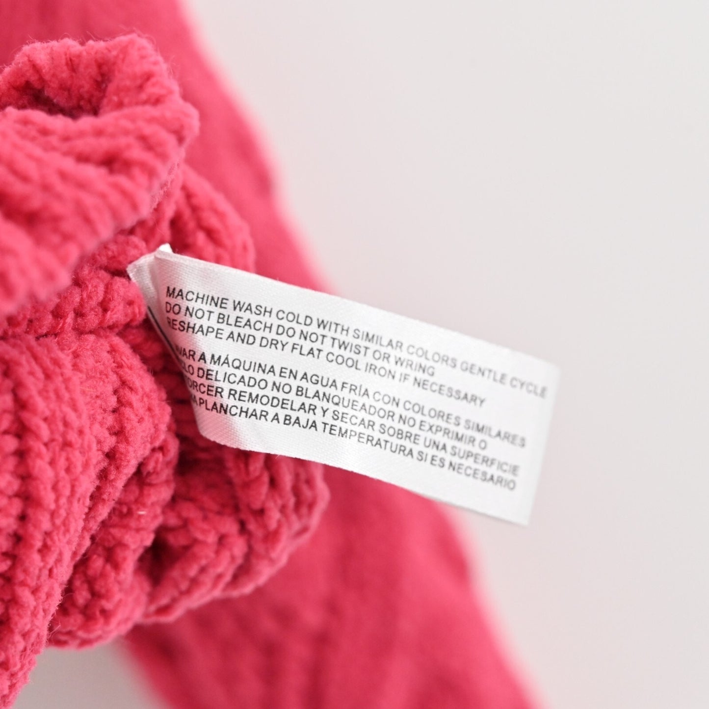 RICH FAMOUS Jacket Womens Size L Hot Pink Knit Sweater Full Zip Ruffle Collar