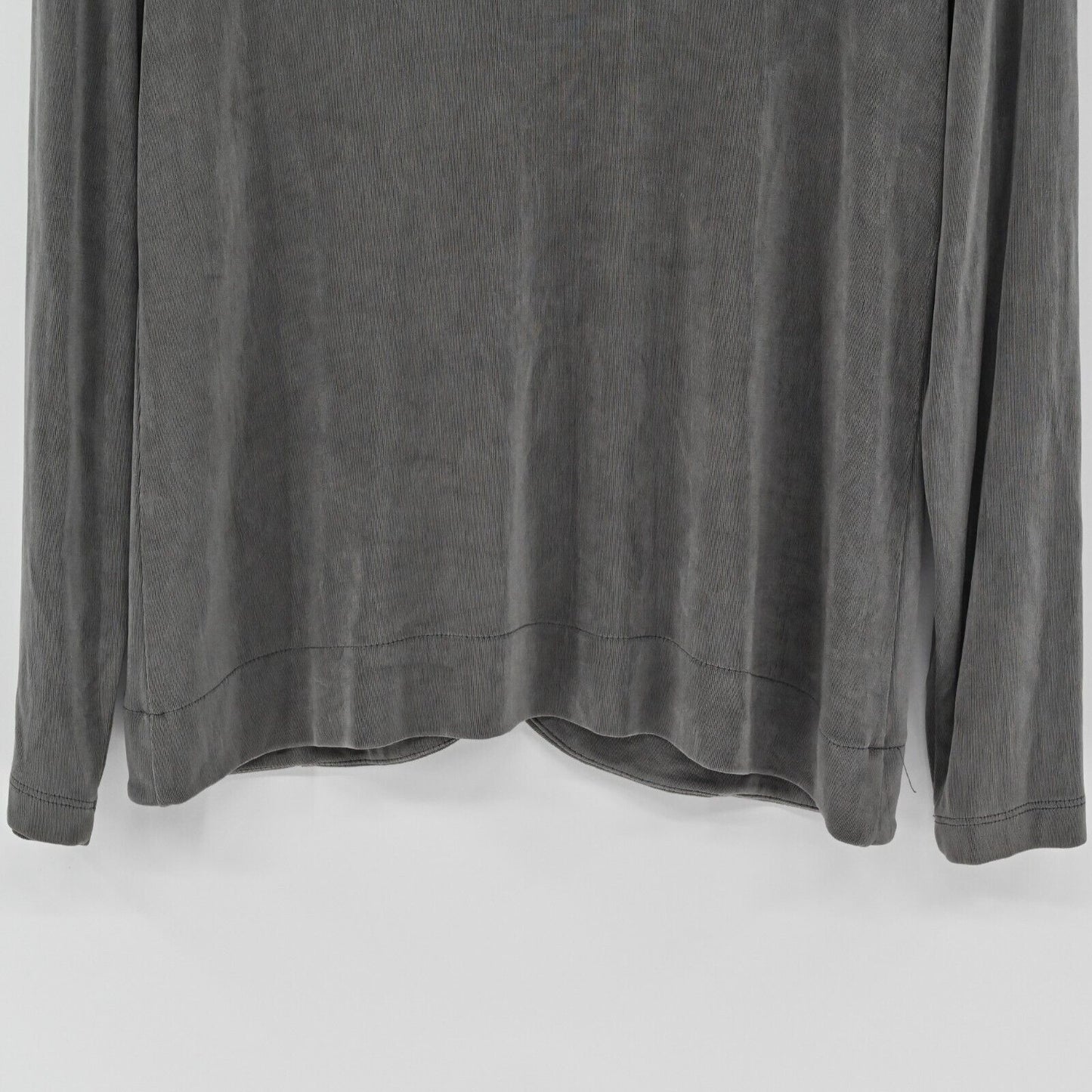 CHICOS Sweater Womens Sz M Travelers Collection Slinky Knit Jacket Grey Capsule