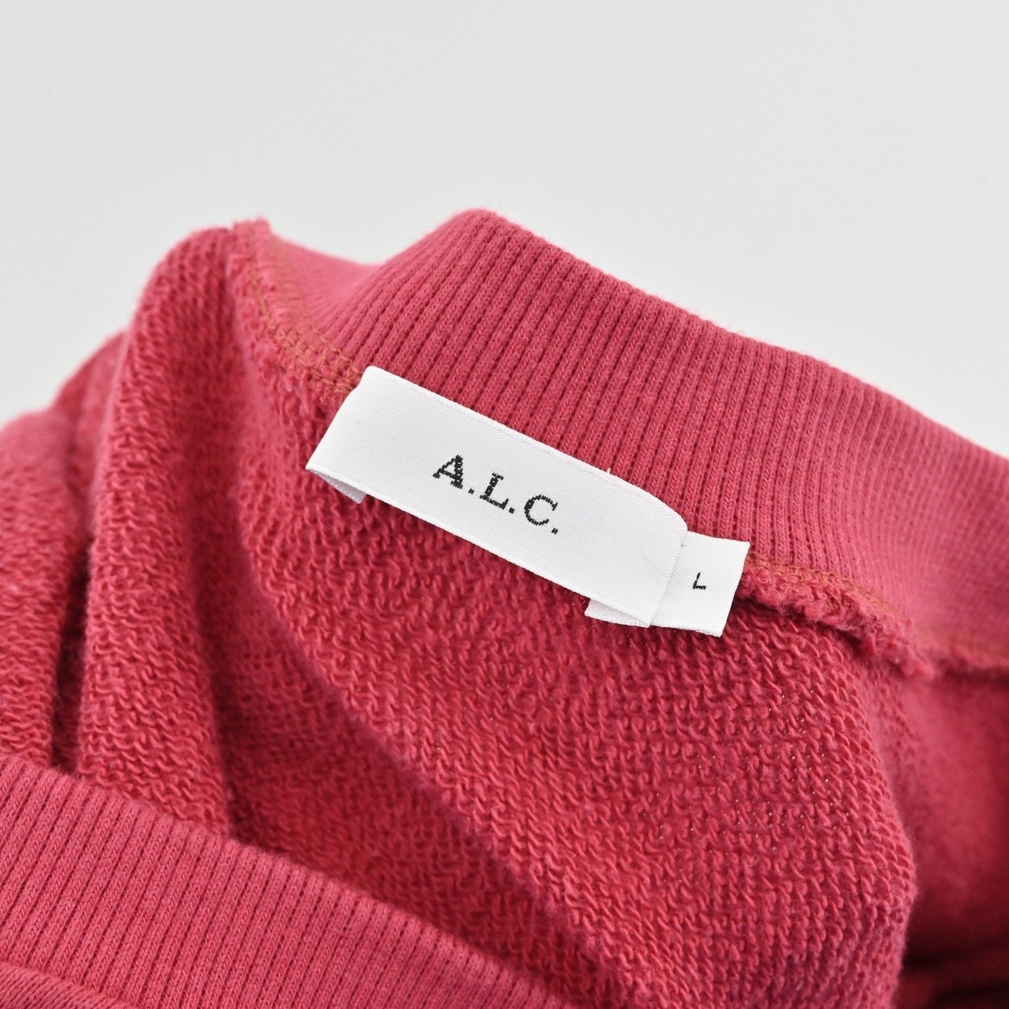 ALC Womens Crane One Shoulder Sweatshirt Size L Red Asymmetric Casual Pullover