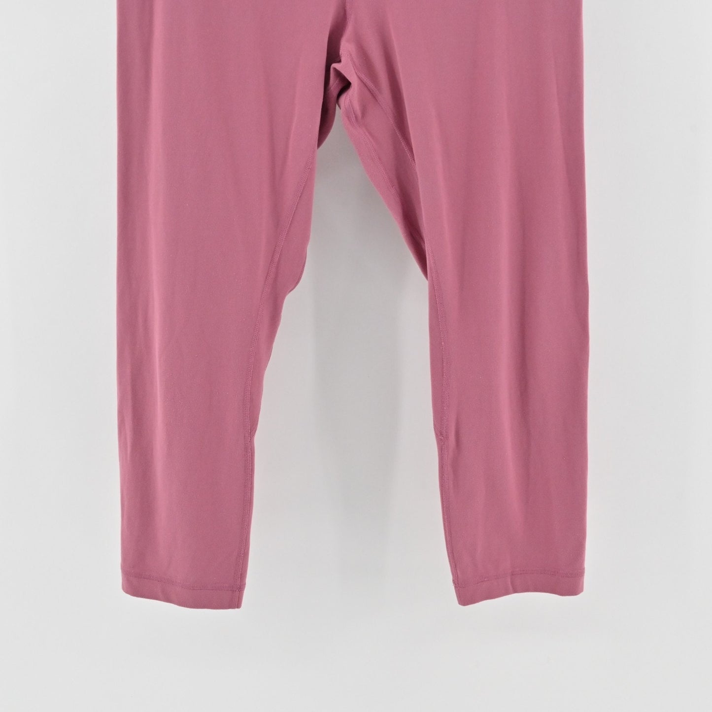 Lululemon Womens Align Crop 21" Leggings Size 8 Pink Stretch Athletic Logo