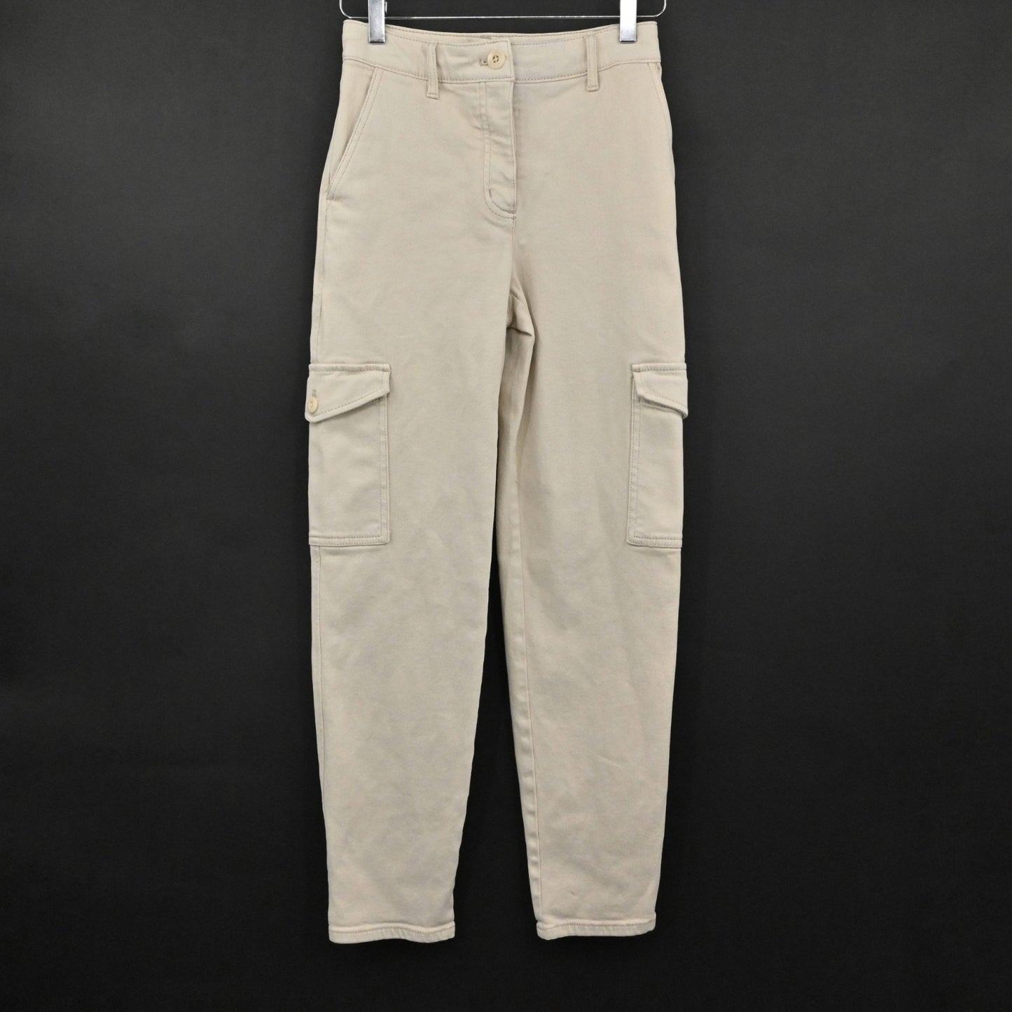 Aritzia Womens Wilfred Free Modern Cargo Pants Size 0 High Rise Tapered Cream