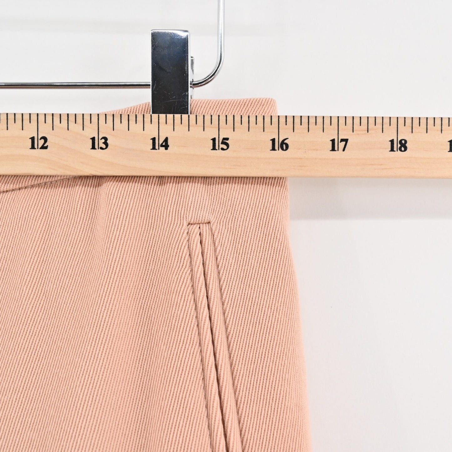 LUCA LUCA Pants Womens Size 44 Wool Solid Peach Cuffed Hem Relaxed Leg Trousers
