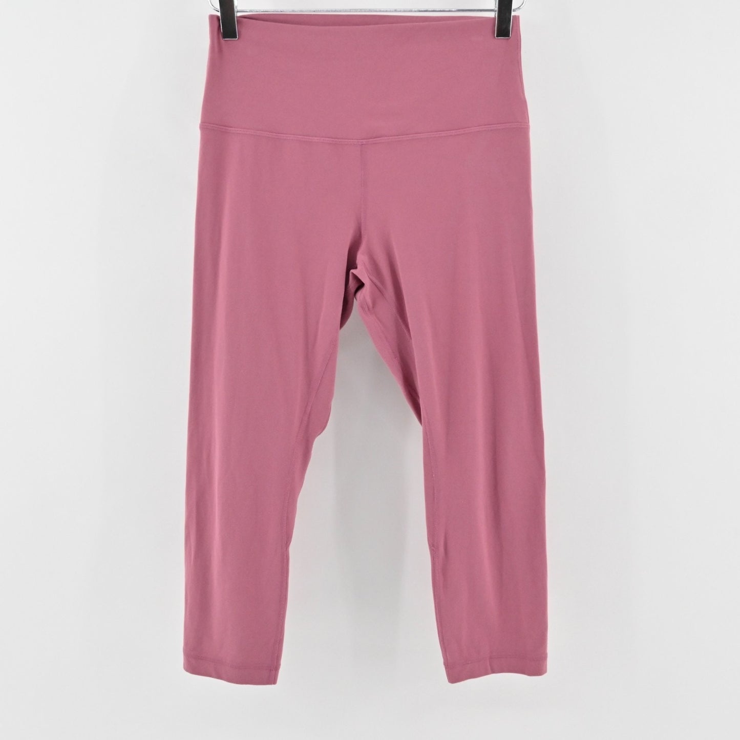 Lululemon Womens Align Crop 21" Leggings Size 8 Pink Stretch Athletic Logo