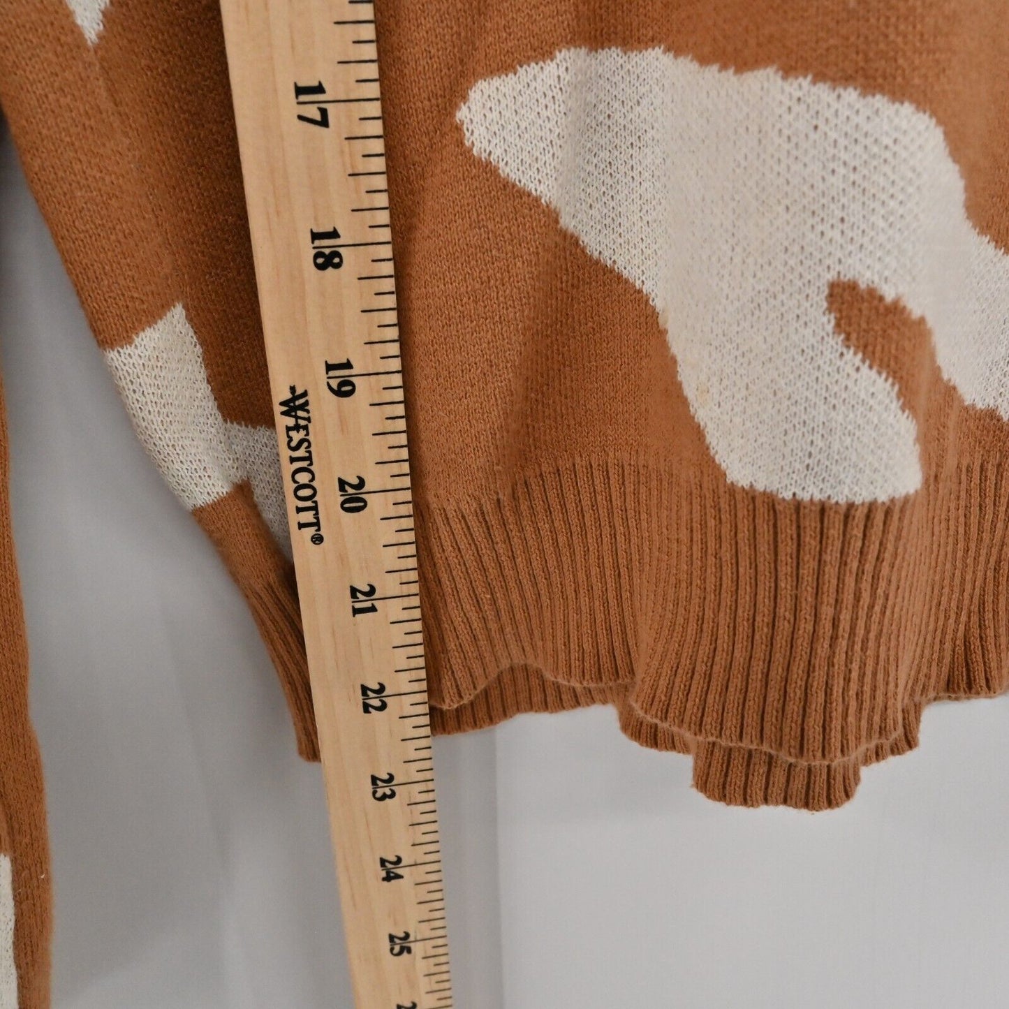 AMOUR VERT Sweater Womens Size S Zebra Print Adelola Crewneck Long Sleeve Knit