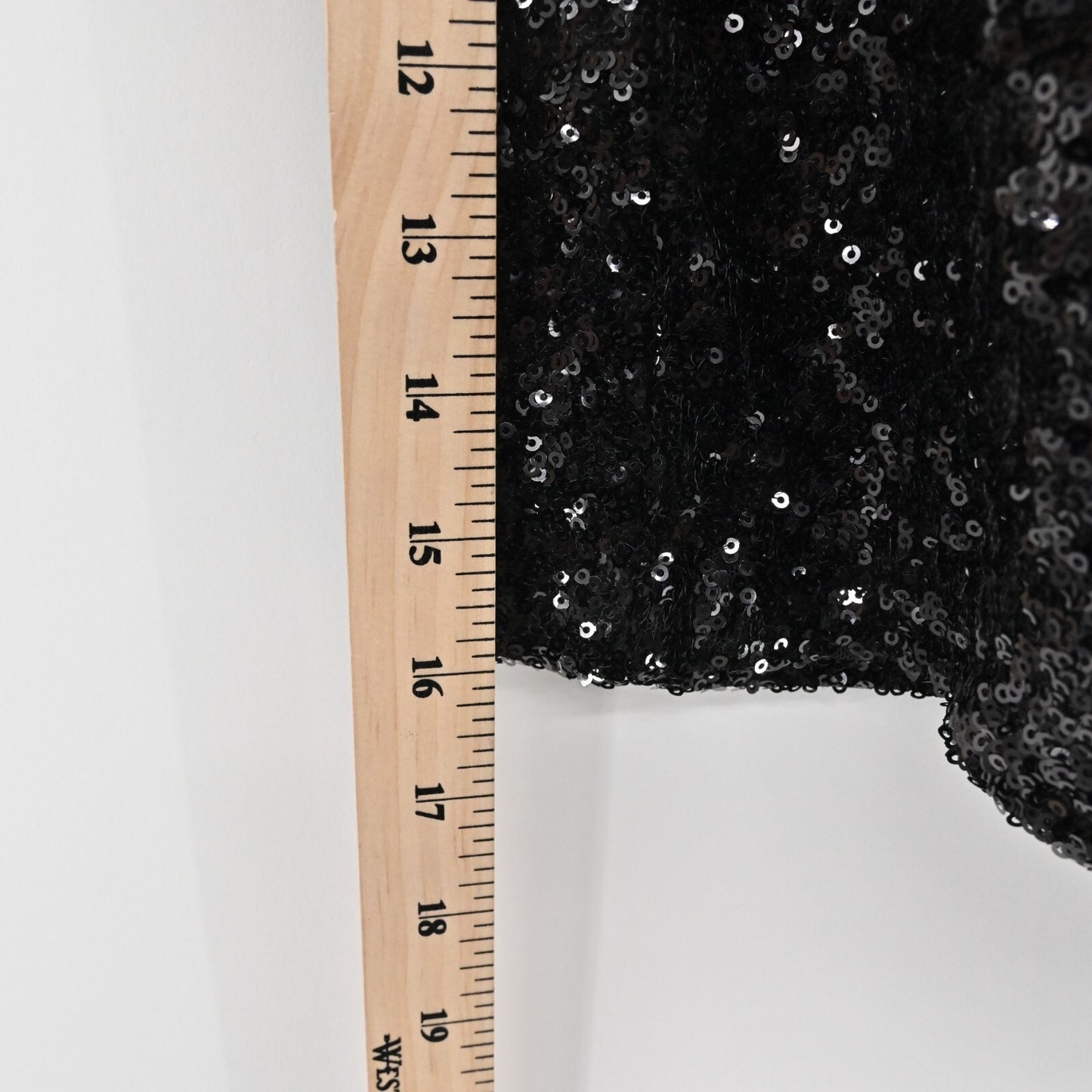 House of Harlow Skirt Size M/L Black Sequin Faux Wrap Side Tie Mini Glam Lined