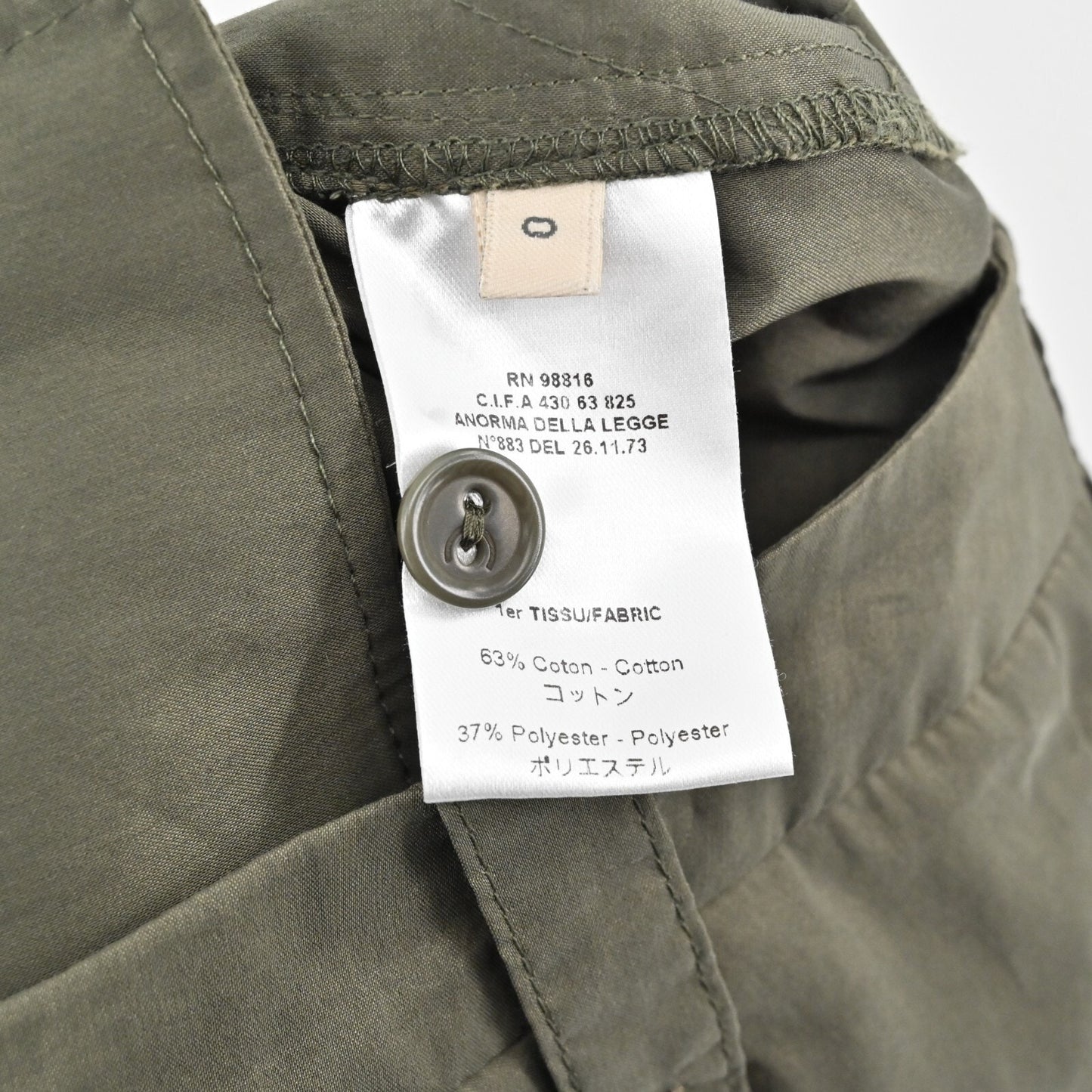 COTELAC Pants Womens Size 0 Olive Green Lightweight Casual Cotton Trouser Gorp