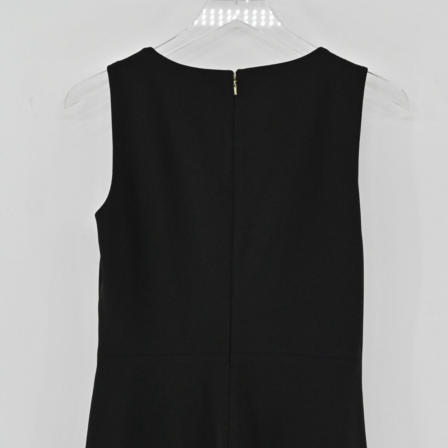 DKNY Dress Womens Size 4 Classic Black Sleeveless VNeck Knee Length Stretch NEW