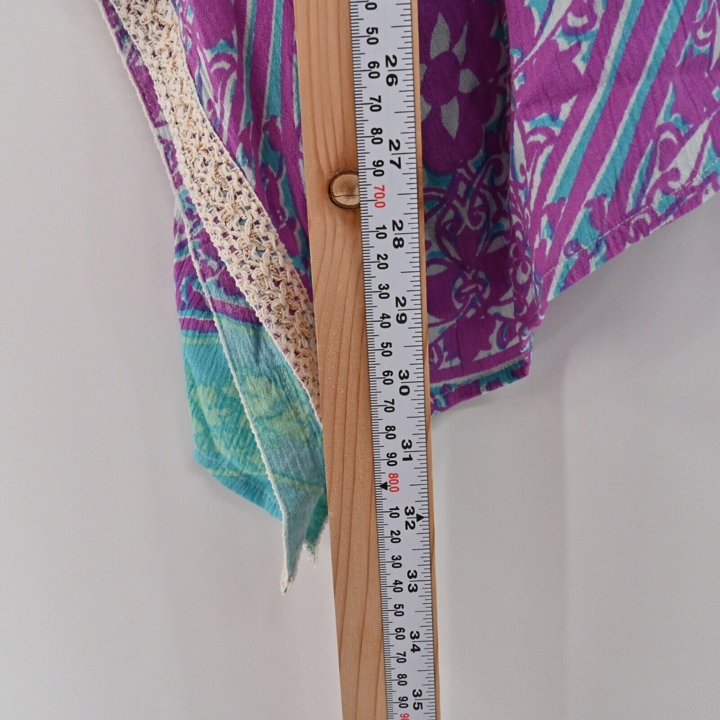 CHICOS Top Womens Size SM Kaleidoscope Medallion V Neck Poncho Style Tunic Boho
