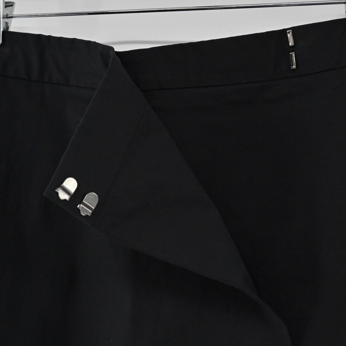 THEORY Skort Womens Sz 8 Black Cotton Blend Stretch High Rise Rileena Mini Wrap
