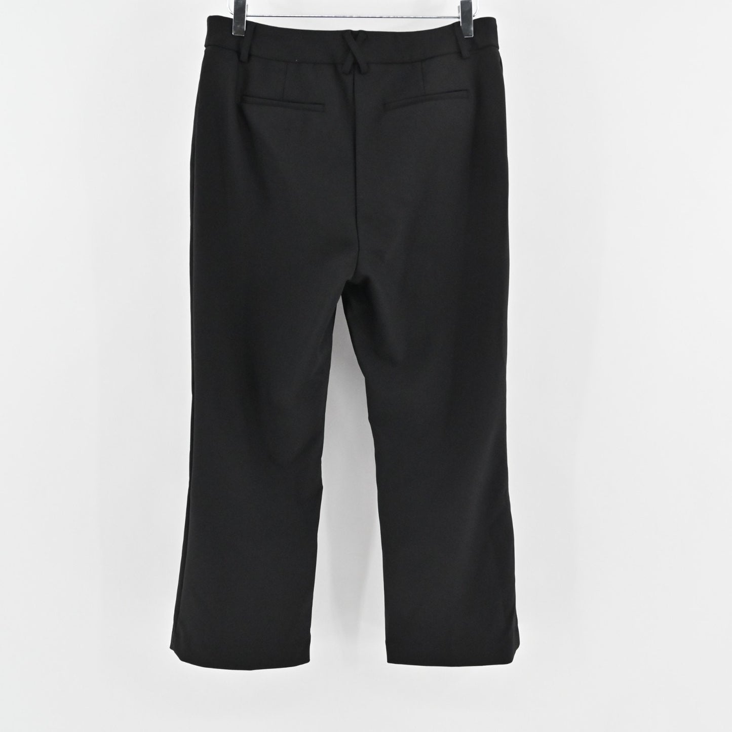 RACHEL ZOE Womens Kick Flare Crop Pants Size 10 High Rise Black Pull On Stretch