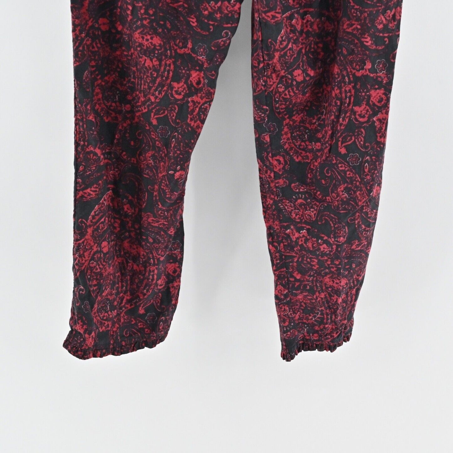 SOFT SURROUNDINGS Pajamas Womens Size M Red Paisley Cotton Elastic Waist Pants