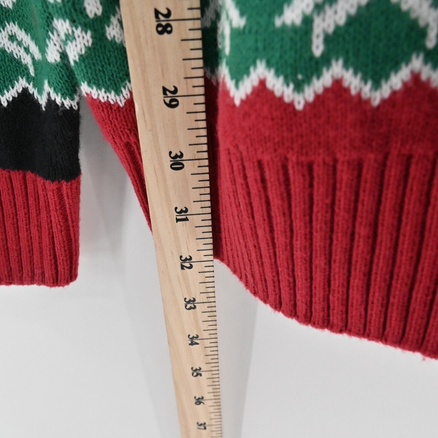 UGLY CHRIATMAS SWEATER Mens Size XL Gingerbread Man Oh Snap Candy Cane Crutch