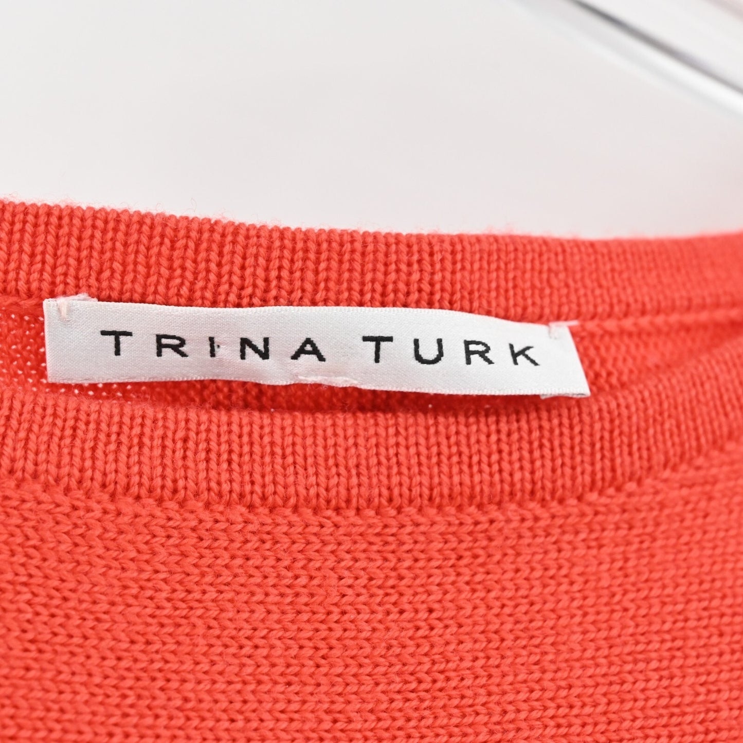 TRINA TURK Sweater Womens Sz S Merino Wool Color Block Dolman Sleeve Knit Retro