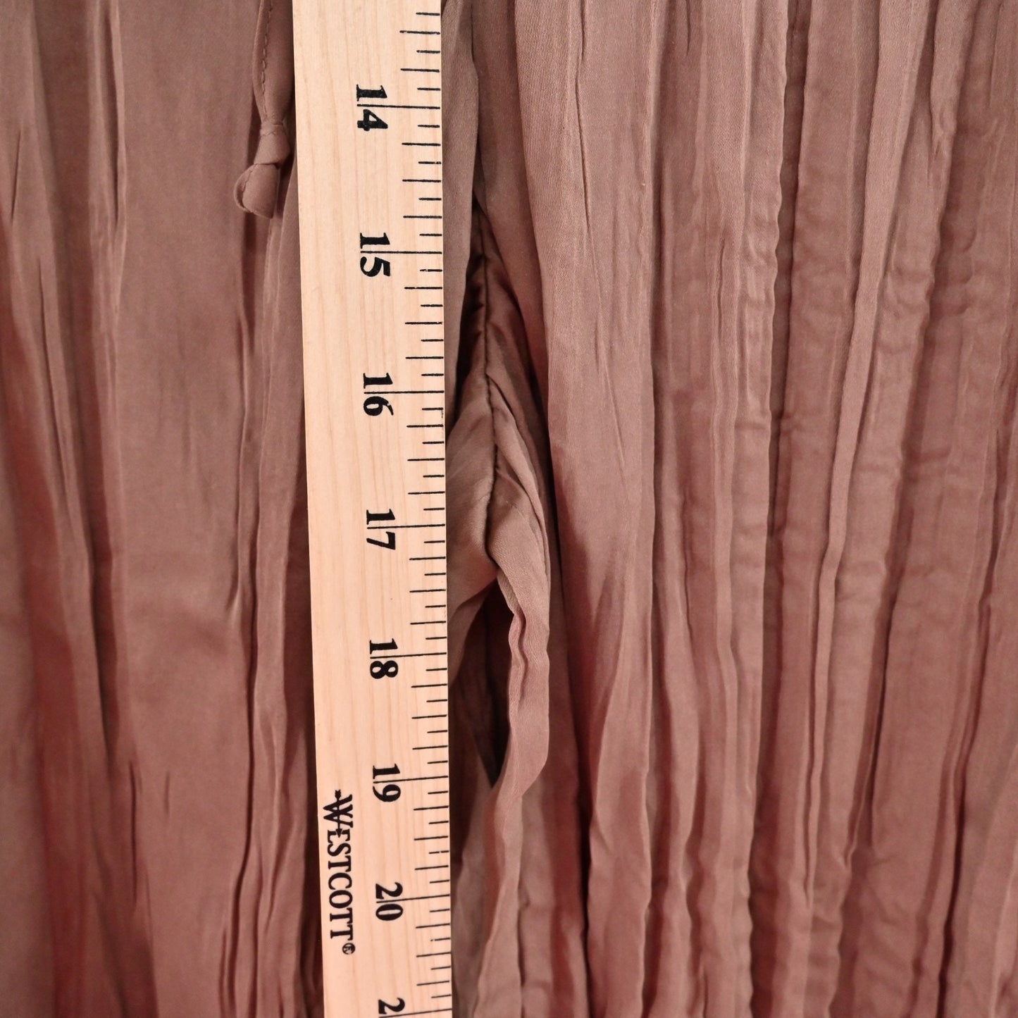 ANTHROPOLOGIE Womens Bria Joggers Size M Satin Brown Pleated SATURDAY SUNDAY
