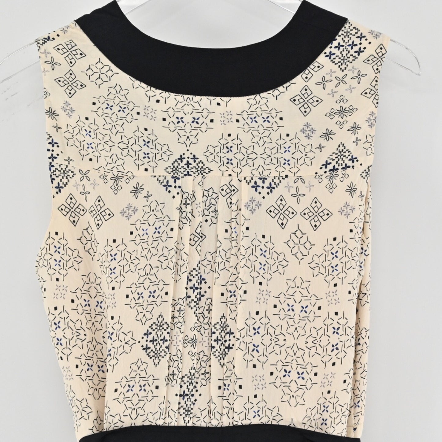 Anthropologie Womens Even Tide Shift Dress Size 4 HD IN PARIS Ivory Boho Print