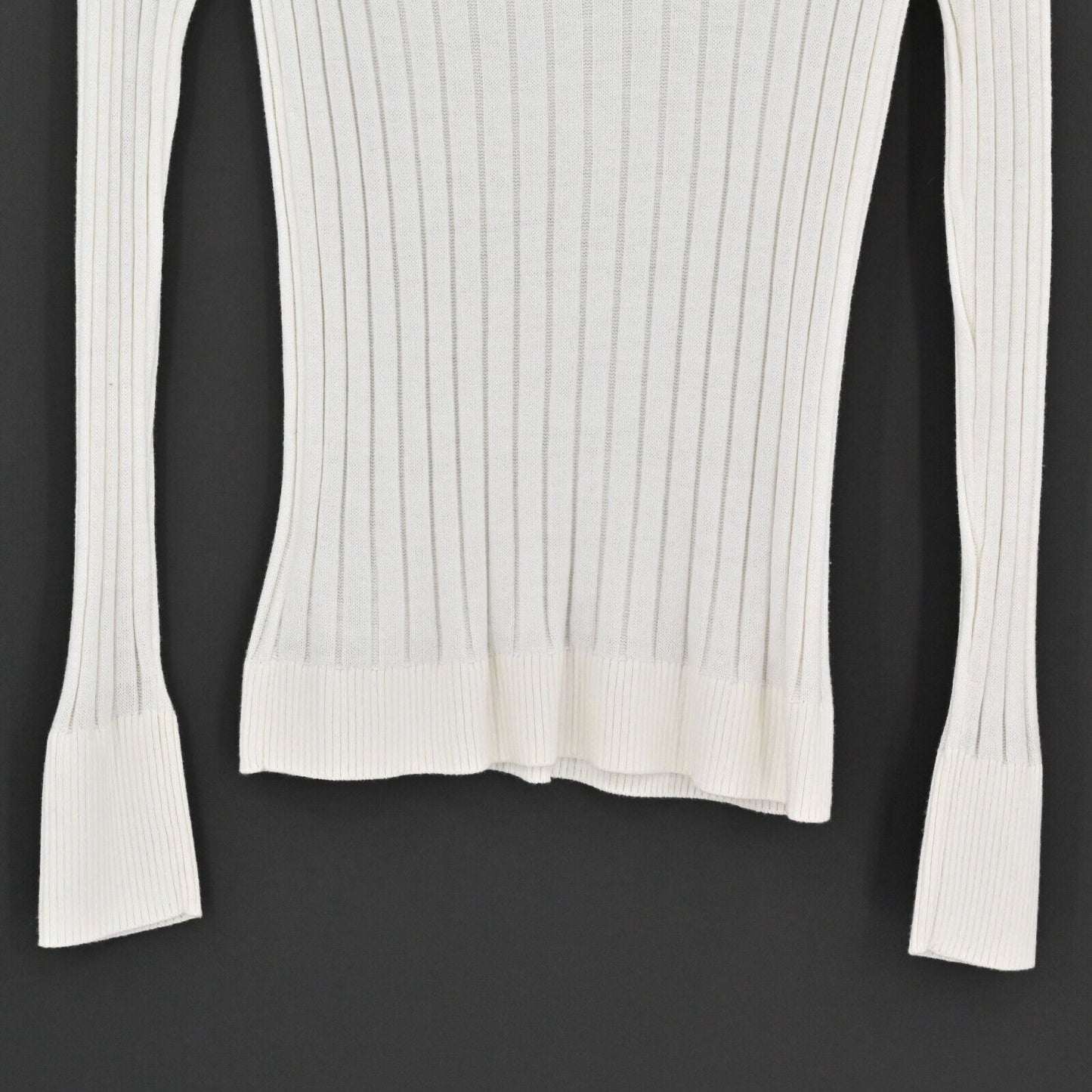 A NEW DAY Sweater Womens Sz XS White Crew Neck Long Sleeve Ribbed Knit Neutrals