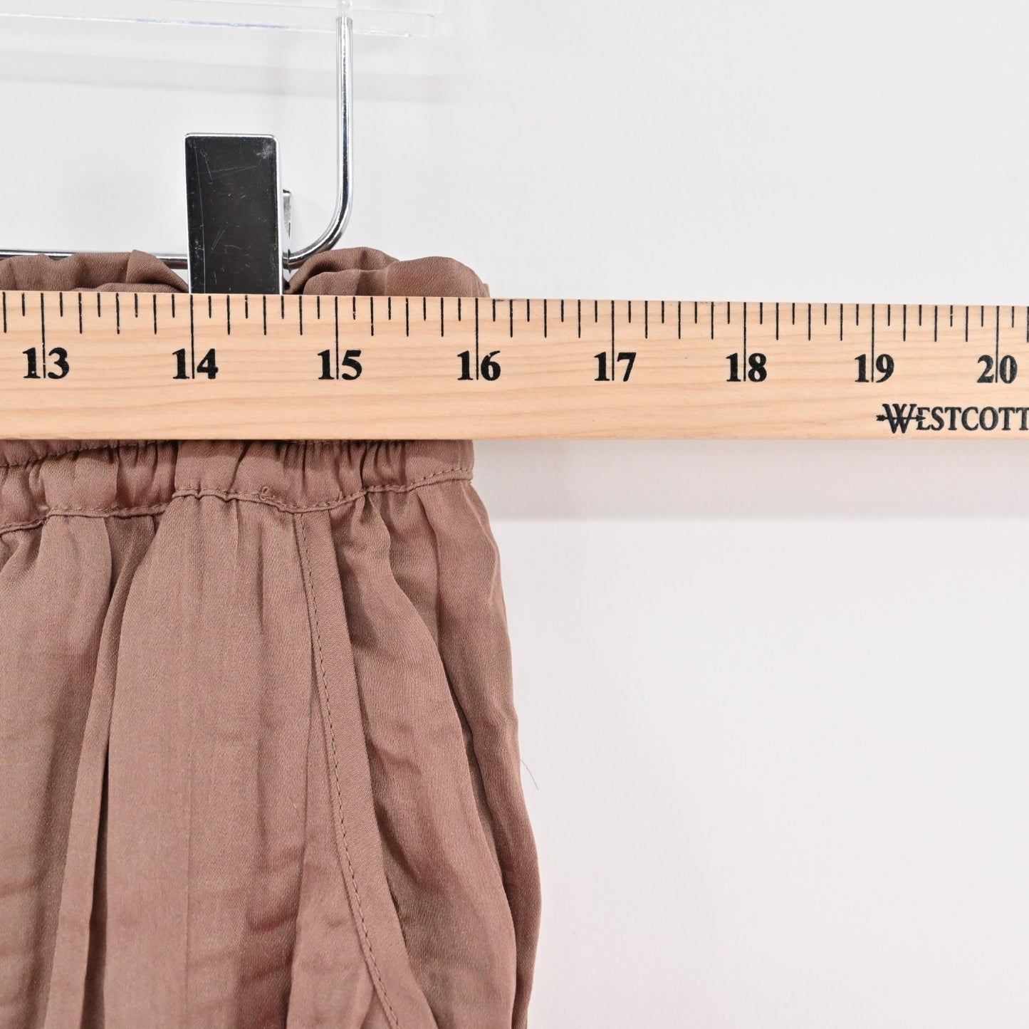 ANTHROPOLOGIE Womens Bria Joggers Size M Satin Brown Pleated SATURDAY SUNDAY