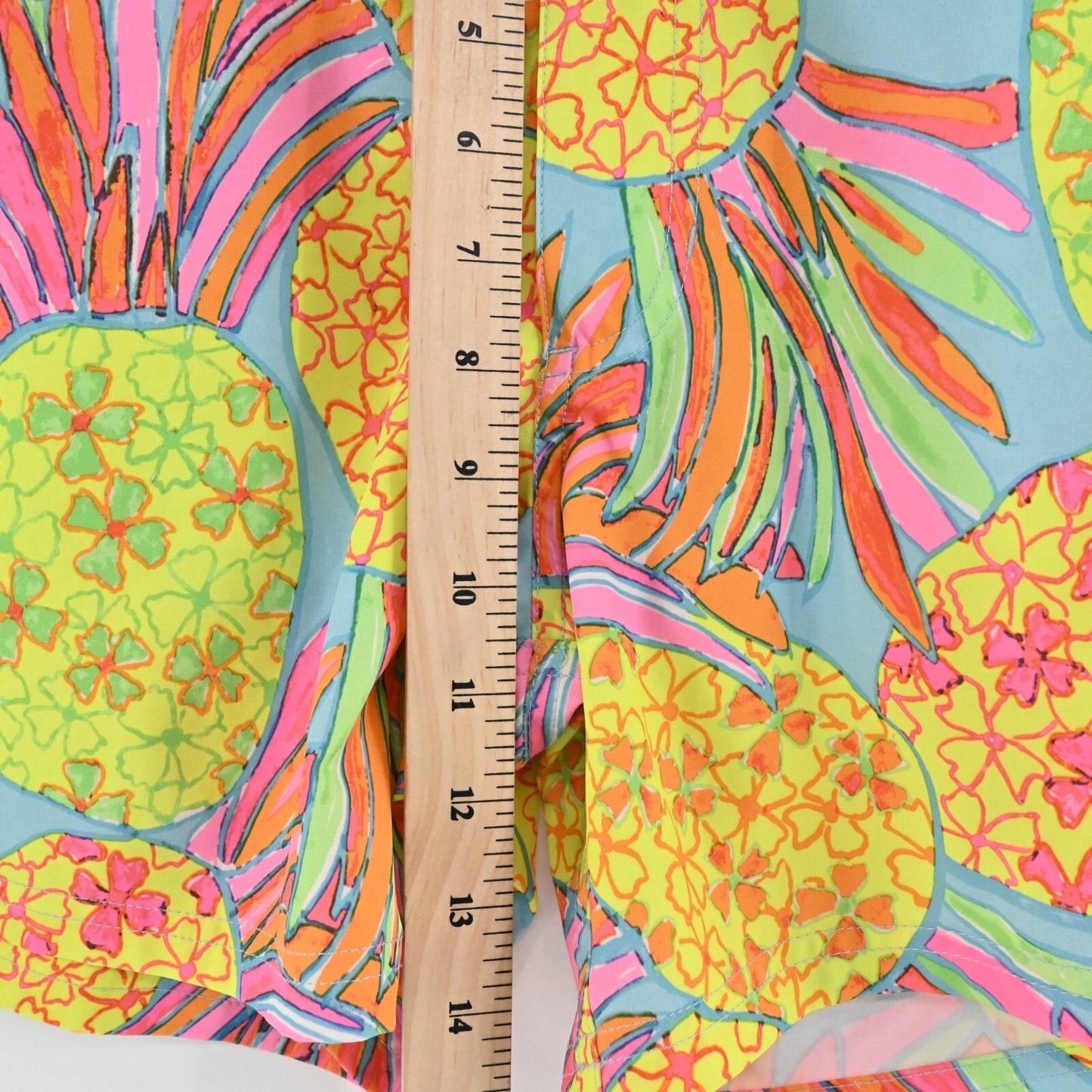 CHUBBIES Swim Trunks Mens Size M The Hooligans Multi Neon Pineapple Print Lined