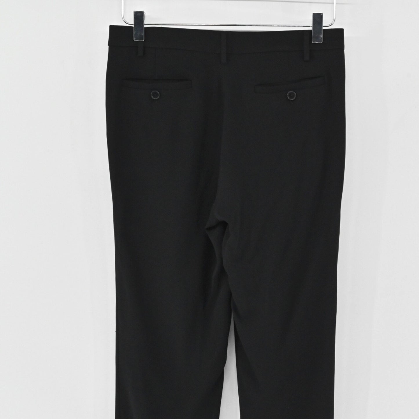 ETRO Womens Black Wool Pants Size 38 Mid Rise Slim Straight Leg Career Italy 00s