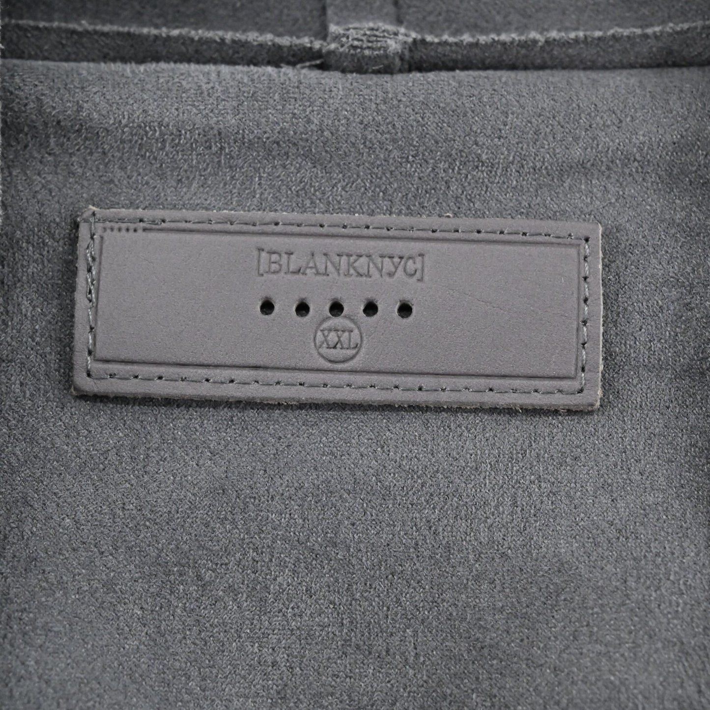 BLANKNYC Jacket Womens Size XXL Faux Suede Silver Screen Gray Moto Full Zip