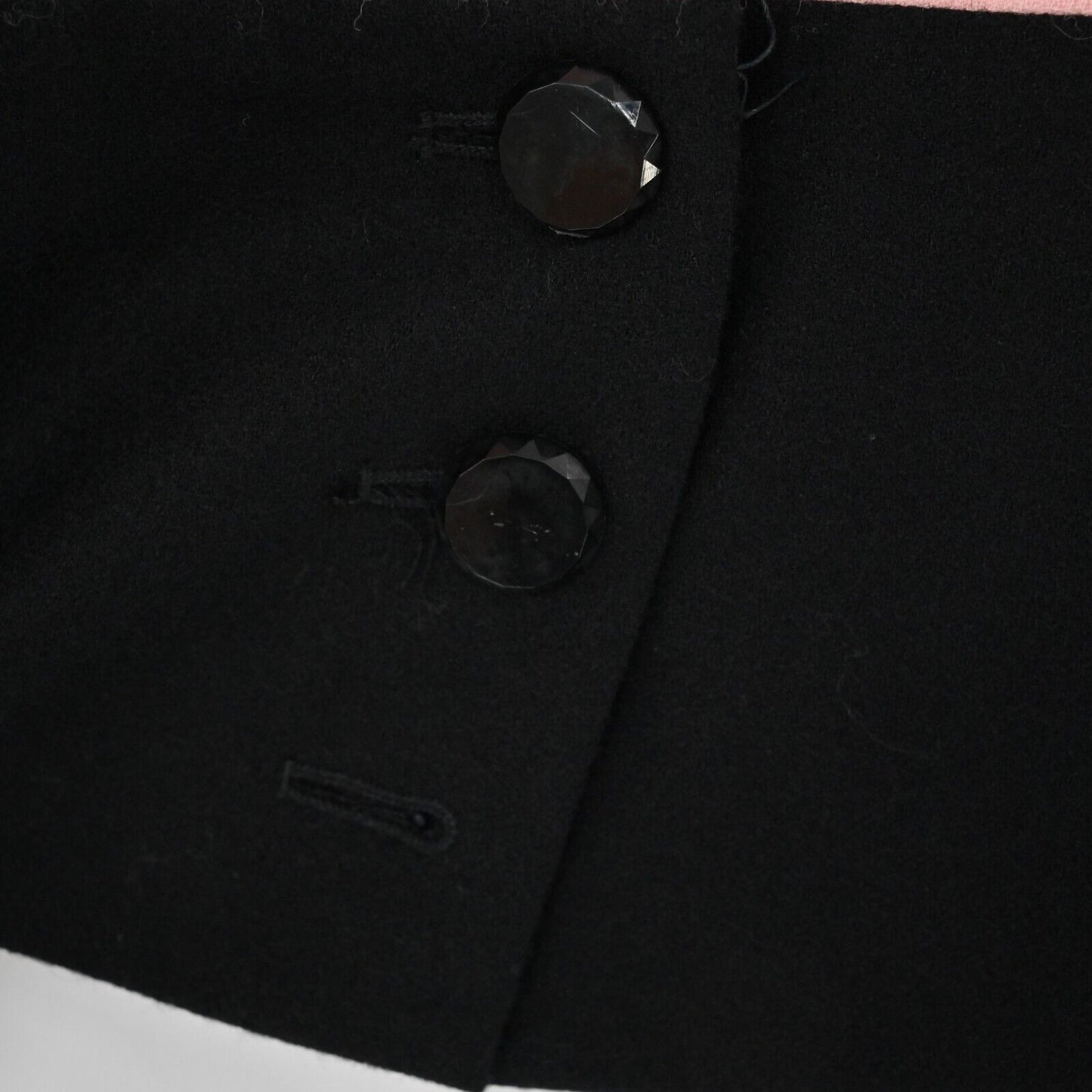 Vtg NOLAN MILLER Blazer Womens Size 10 Dynasty Collection Beaded Pink Black Wool