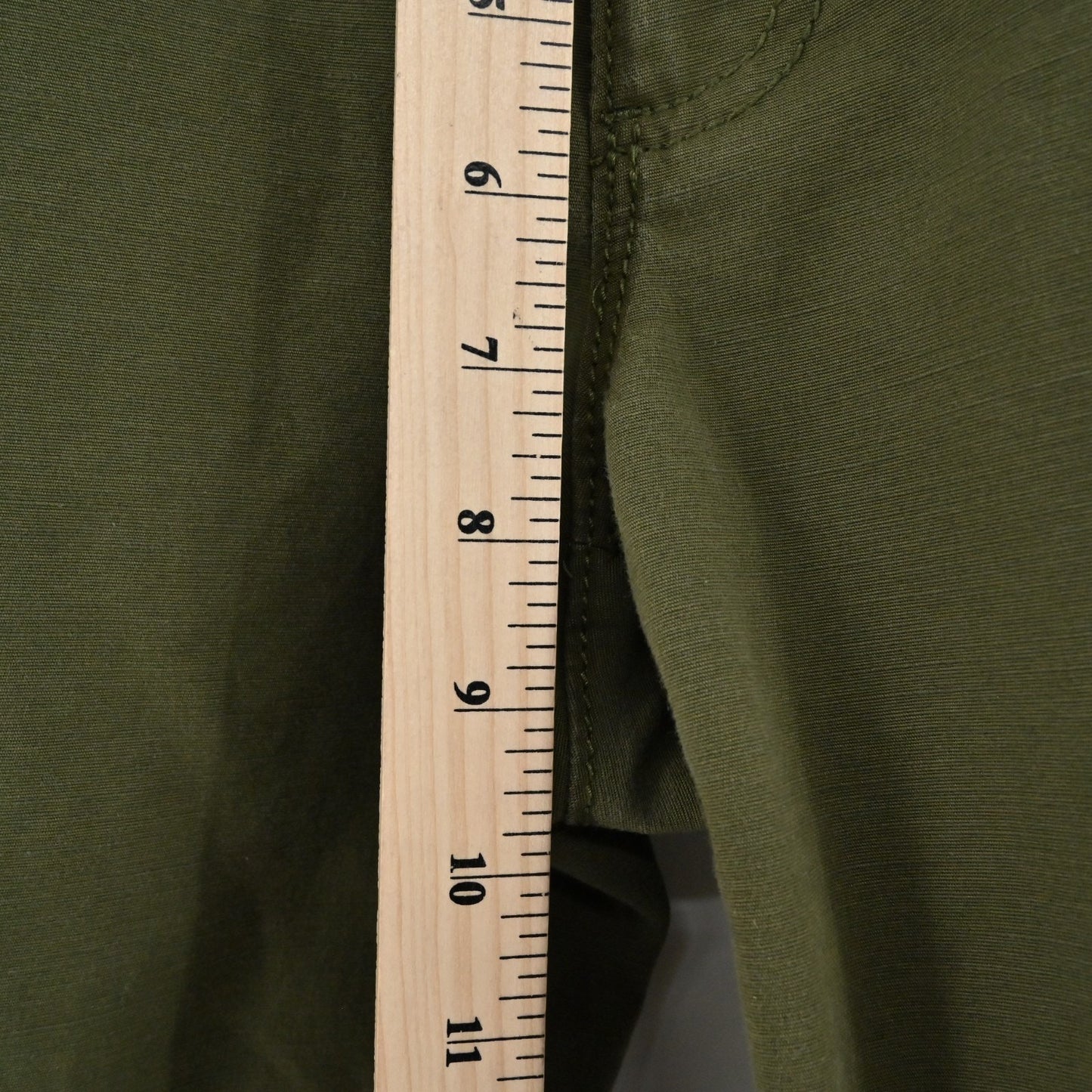 Kate Spade Havana Alma Green Cargo Pants Size 00 Slim Cropped Pocket Zip Trouser