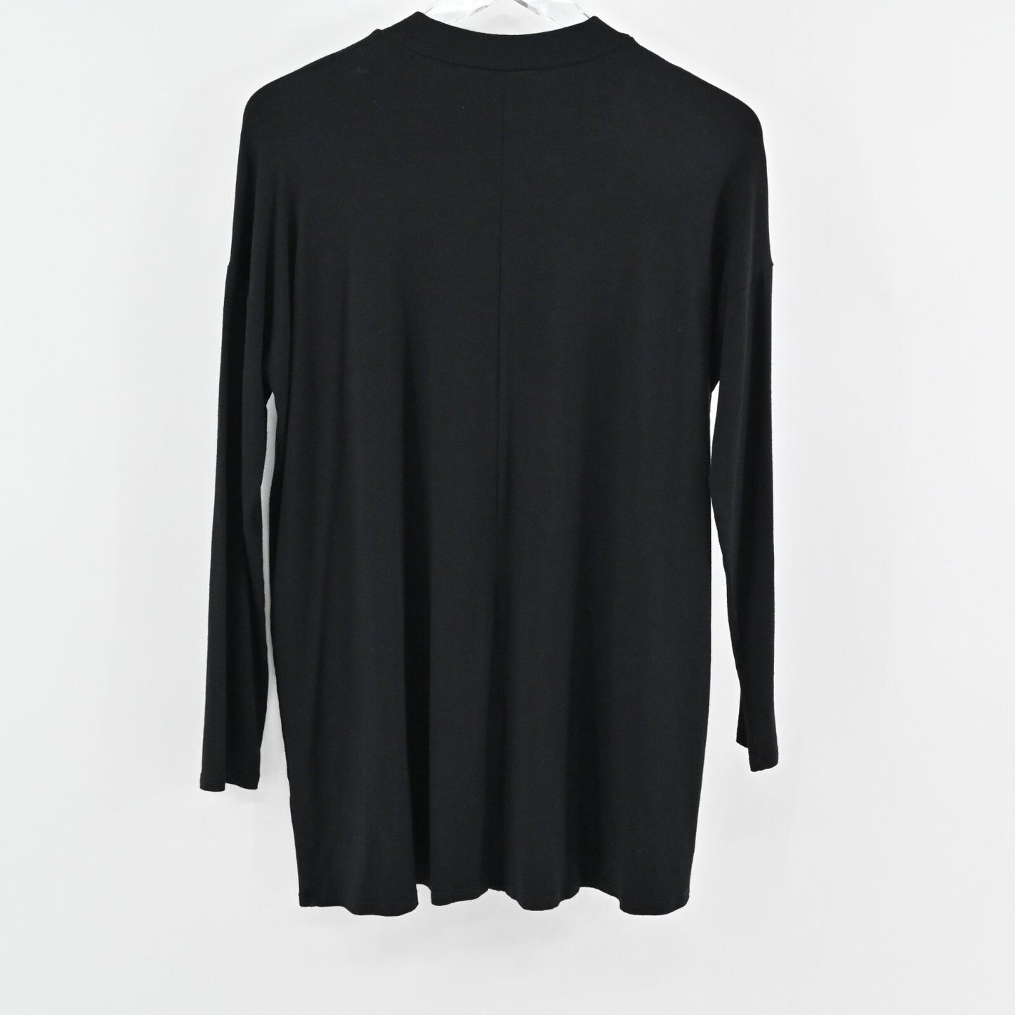 EILEEN FISHER Top Womens Size XS Black Long Sleeve Crew Neck Stretch Relaxed