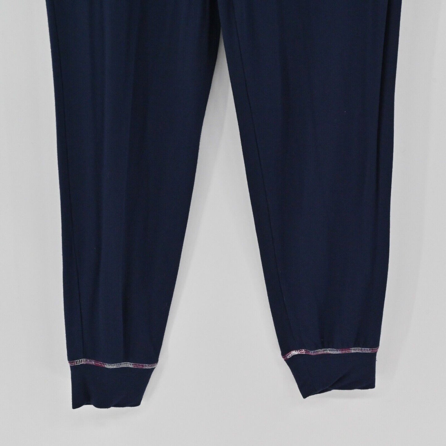 PELOTON Pants Womens Sz S Navy Blue Pink Logo High Rise Sleepover Jogger Sweats