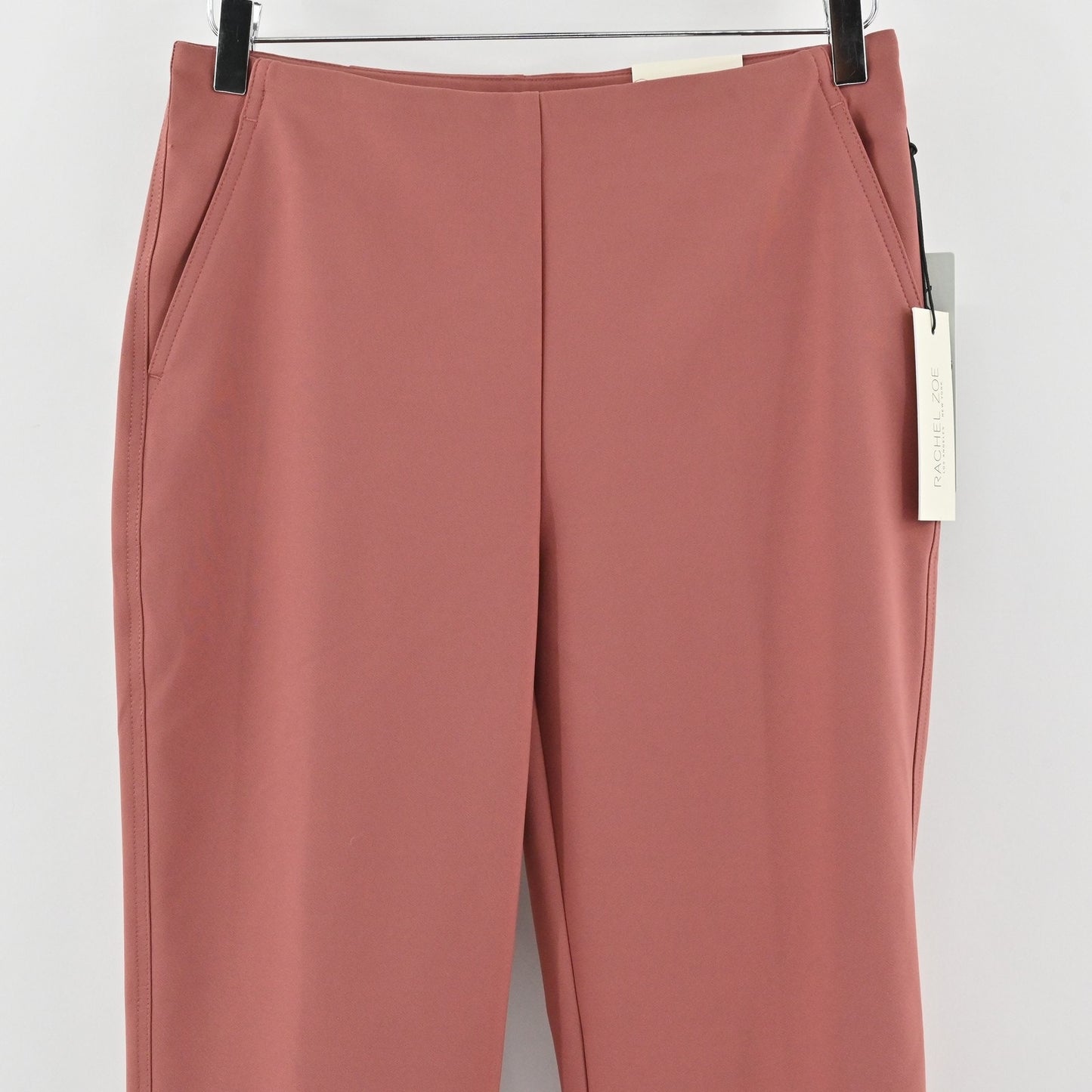Rachel Zoe Womens Pull On Pants Sz 4 Mauve Pink Tapered Trousers Stretch Career
