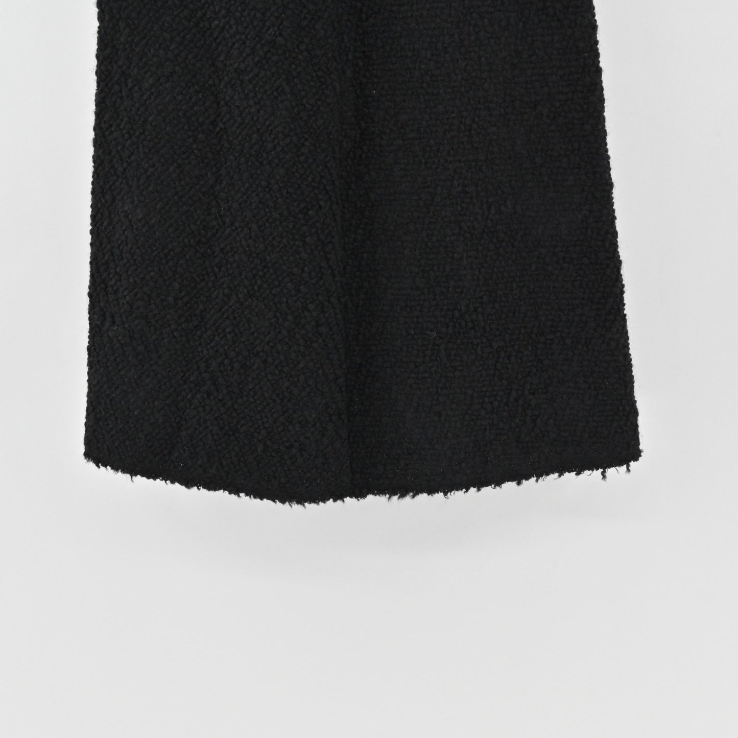 Isabel Marant Black Wool Tweed Skirt Size 36 Front Slit ALine Classic Midi Retro