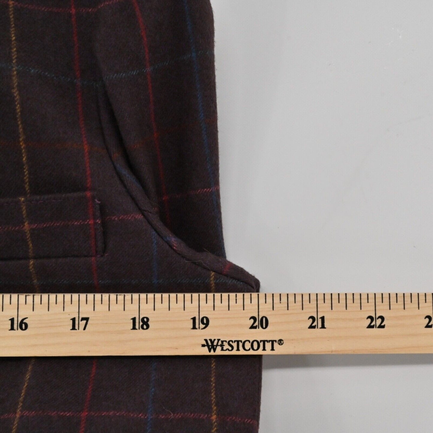 Vtg CARLISLE Blazer Womens Sz 6 Purple Windowpane Plaid Crop Double Breasted 80s