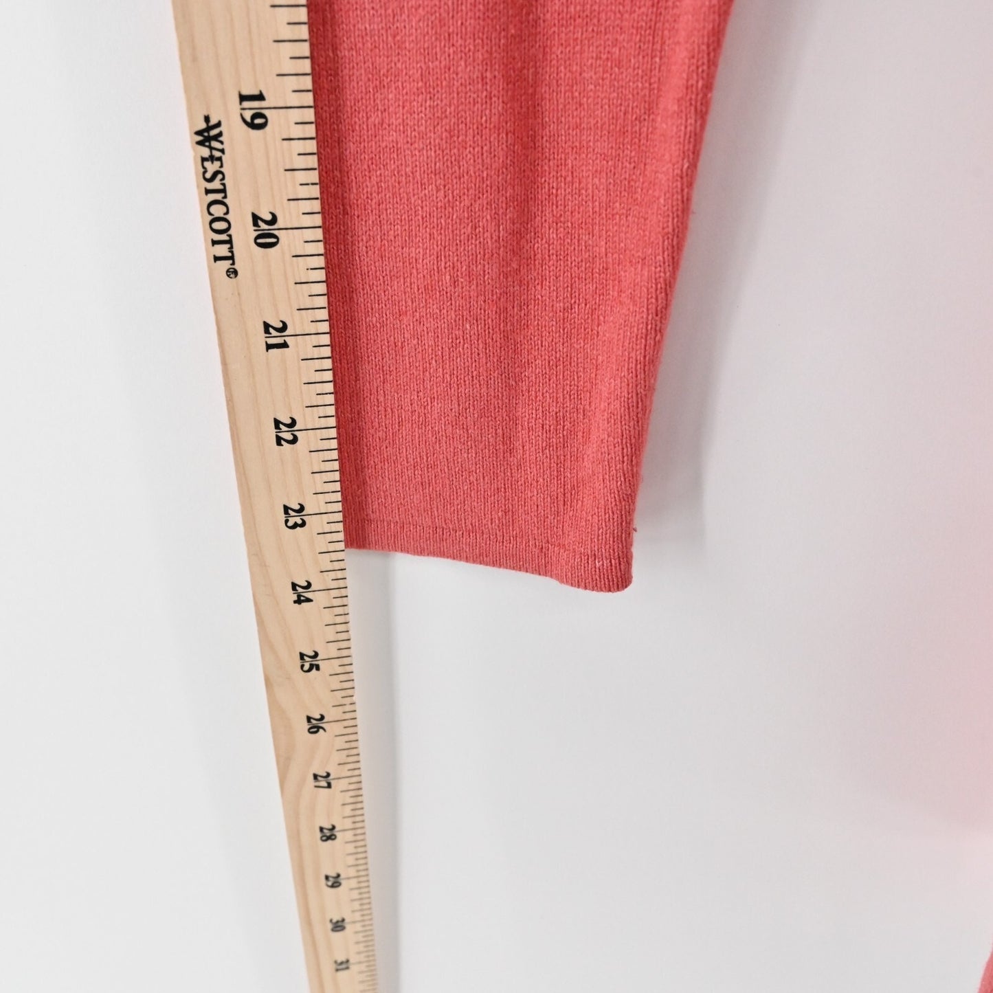 EILEEN FISHER Cashmere Silk Sweater Womens Size S Coral VNeck Knit Cinch Tunic