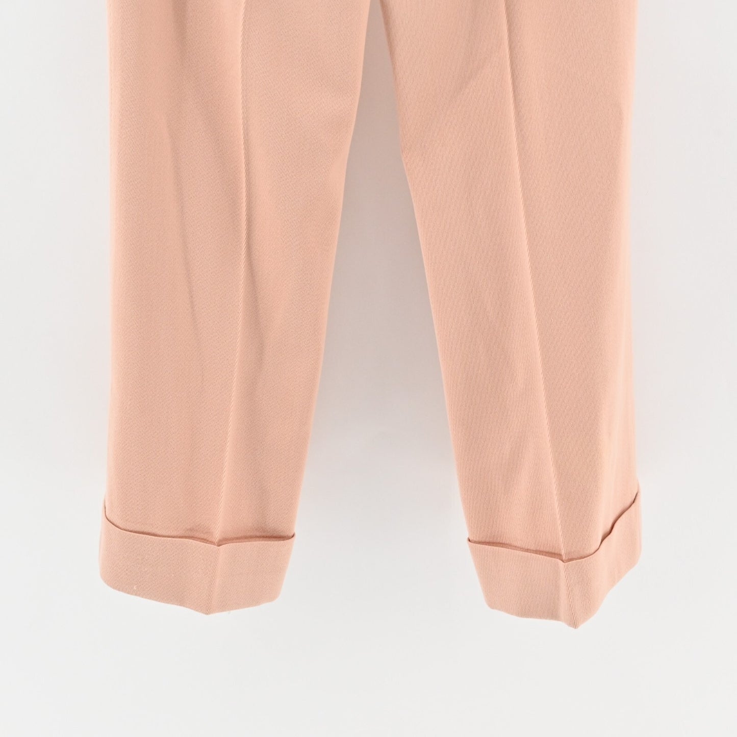 LUCA LUCA Pants Womens Size 44 Wool Solid Peach Cuffed Hem Relaxed Leg Trousers