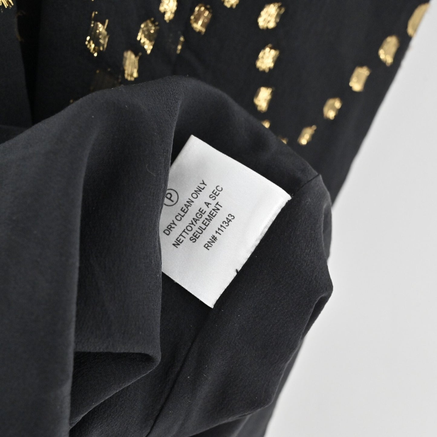 ADAM LIPPES Silk Dress Sz 6 AdamPlusEve Black Gold Lurex Detail Sleeveless Mini