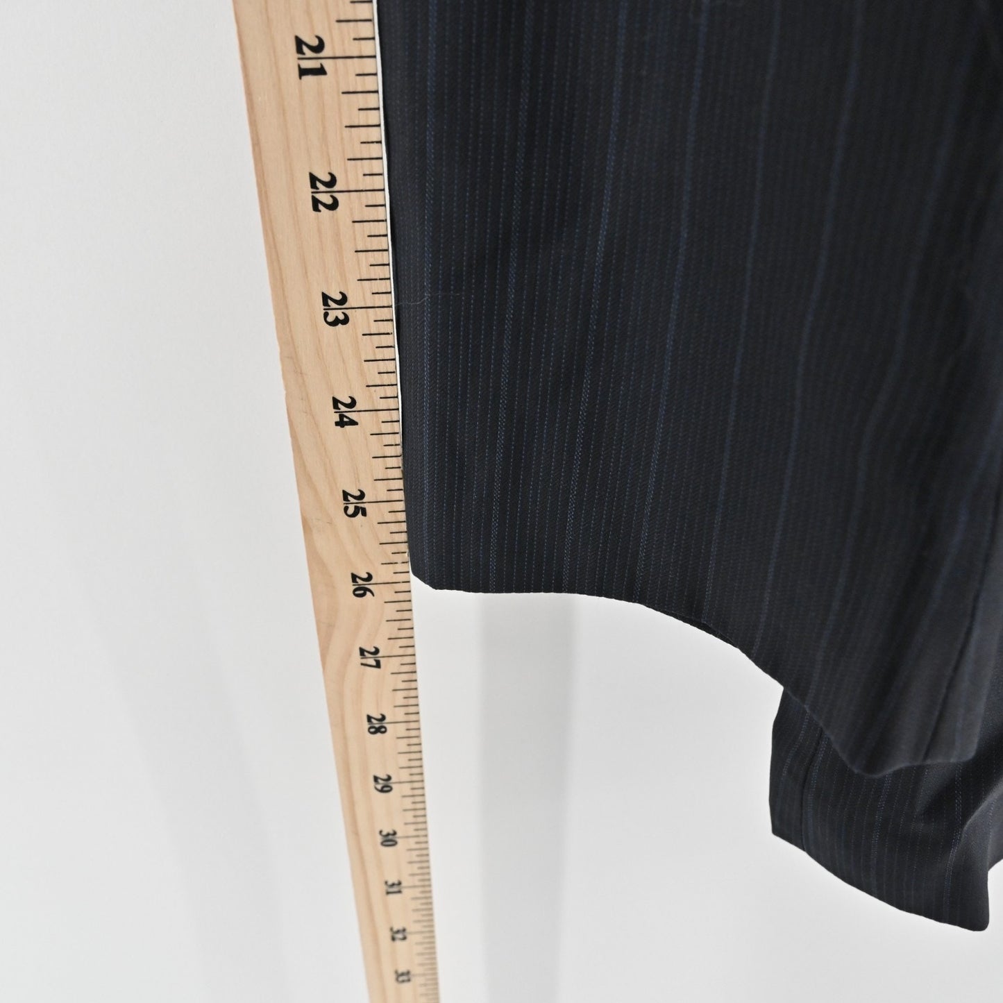 Vtg BURBERRY Mens Pinstripe Blazer Size 42R Wool Sport Coat Black Union Made 90s