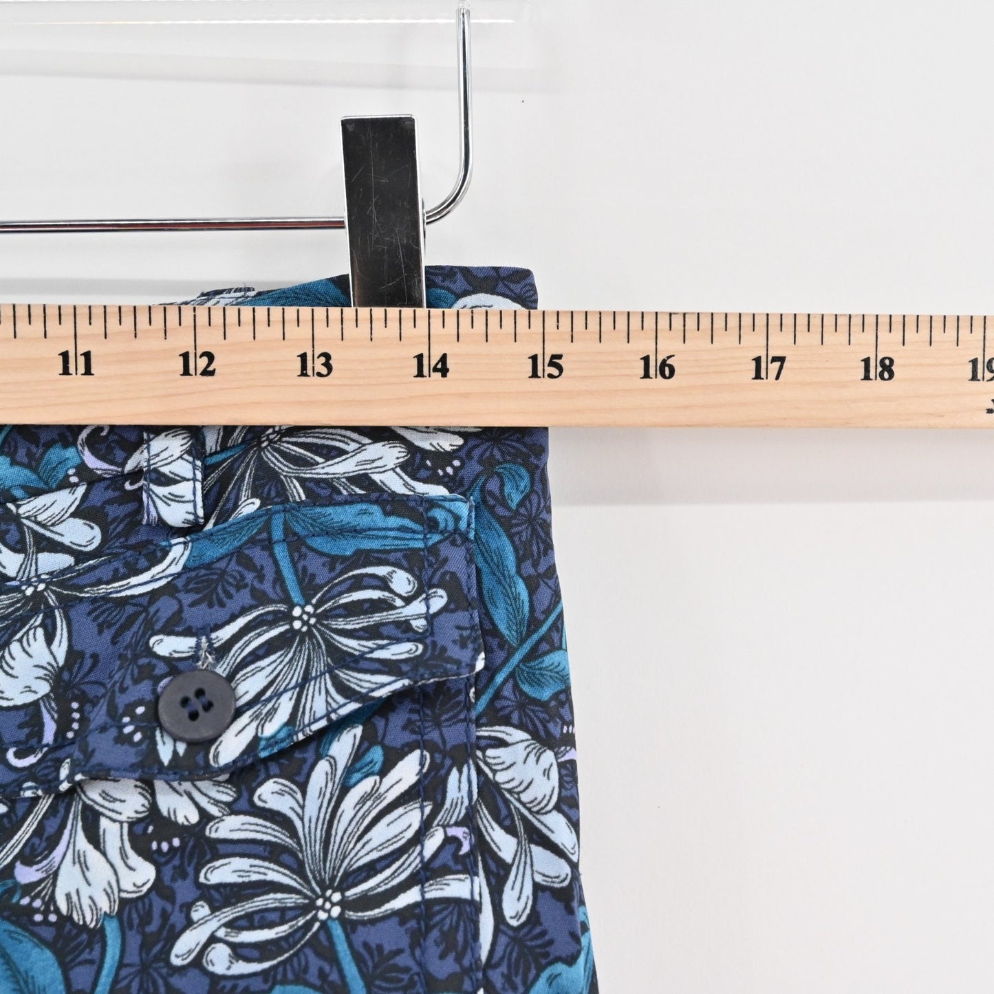 REBECCA TAYLOR Pants Womens Size 8 High Rise Bootcut Blue Floral Print Pocket