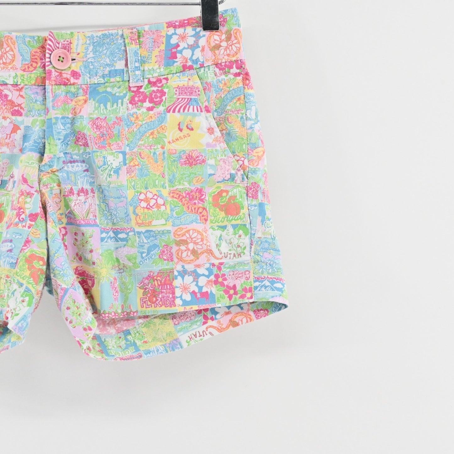 Lilly Pulitzer Womens Callahan Shorts Size 0 Pop Up State of Mind Patchwork
