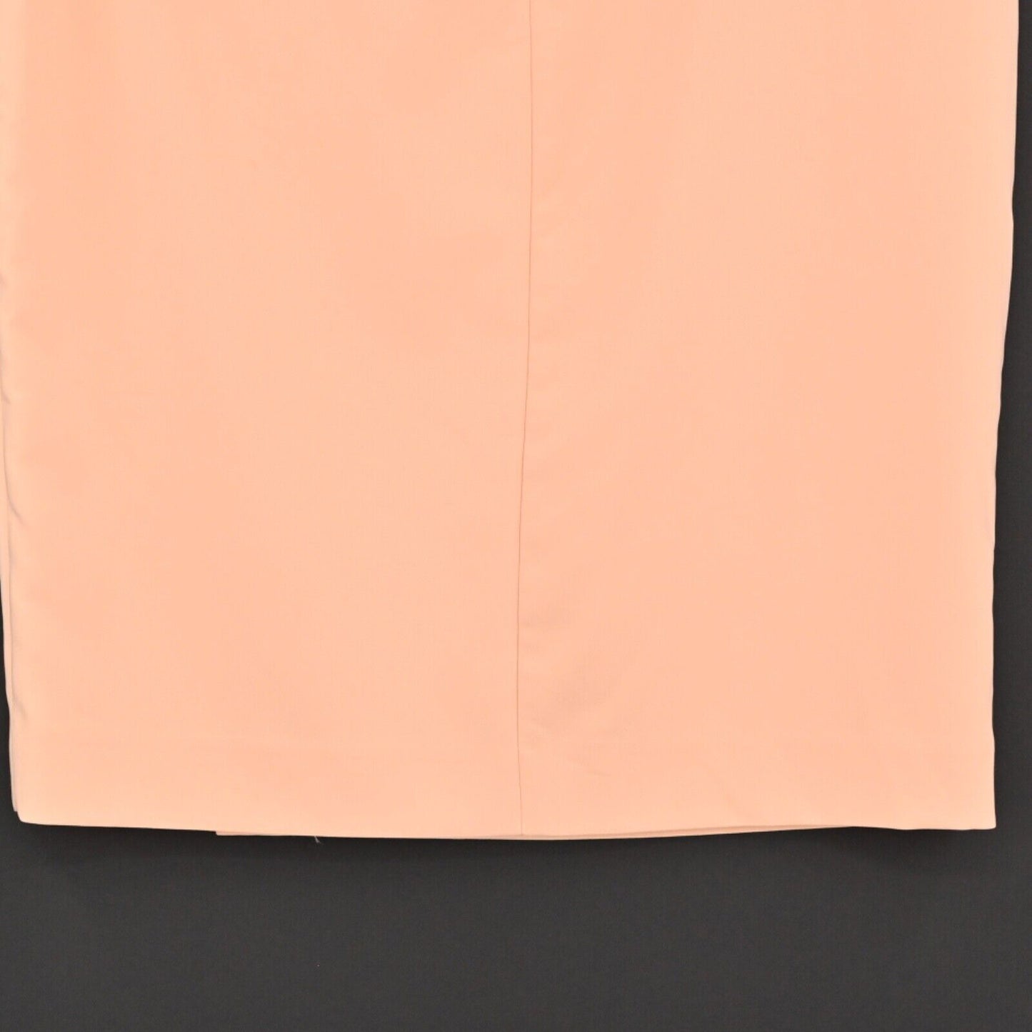New CALVIN KLEIN Skirt Womens Size 6P Peach Coral Faux Wrap Pencil Pearl Button