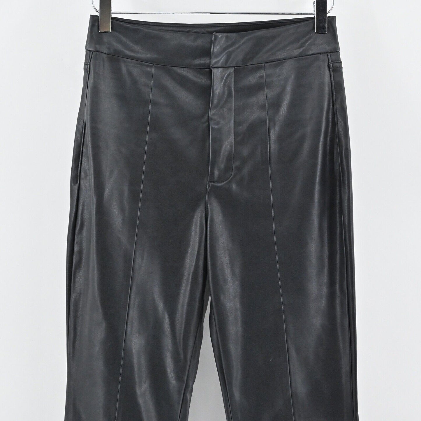 BLANKNYC Pants Womens Size 27 Black Faux Leather High Rise Flare Retro Grunge