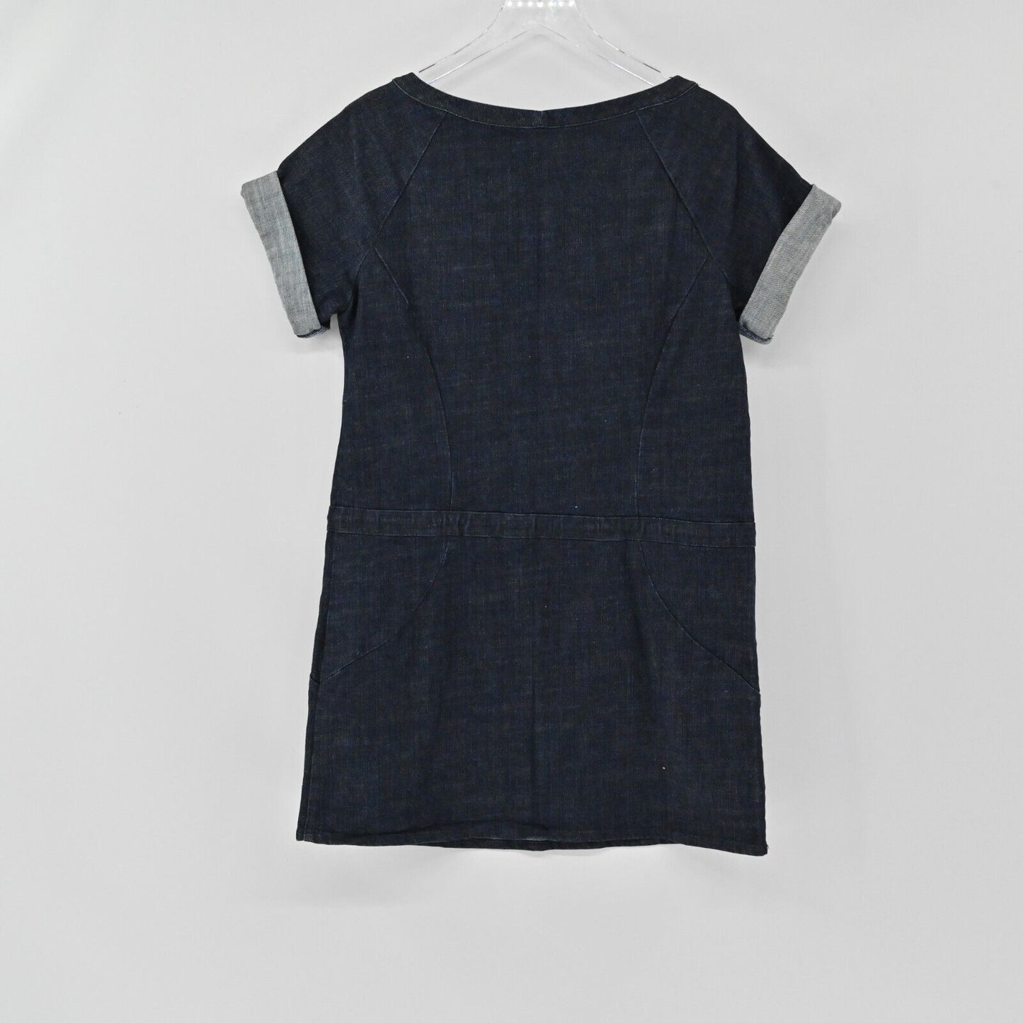 EMERSON FRY Dress Womens Size L Blue Jean Drawstring Waist Denim Tuckernuck