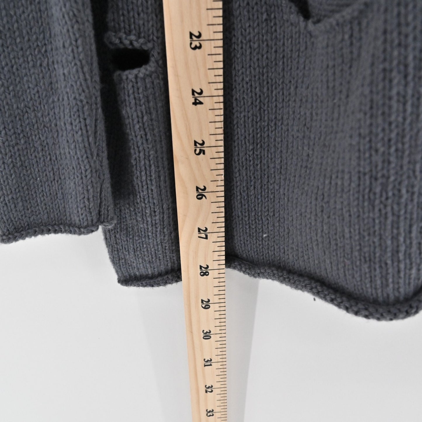 PLANET Gray Distressed Sweater Womens Size OS Hole Cotton Knit Bateau Neck