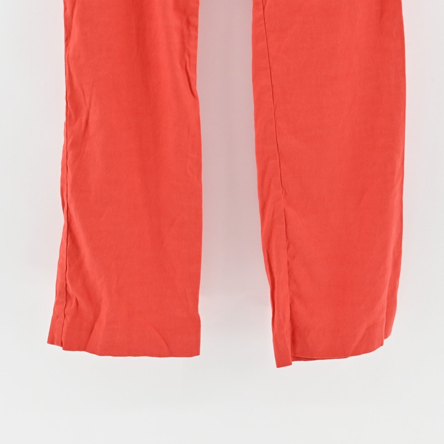 ANTHROPOLOGIE Pants Womens Size 4P Elevenses Coral Red Linen Blend Trousers