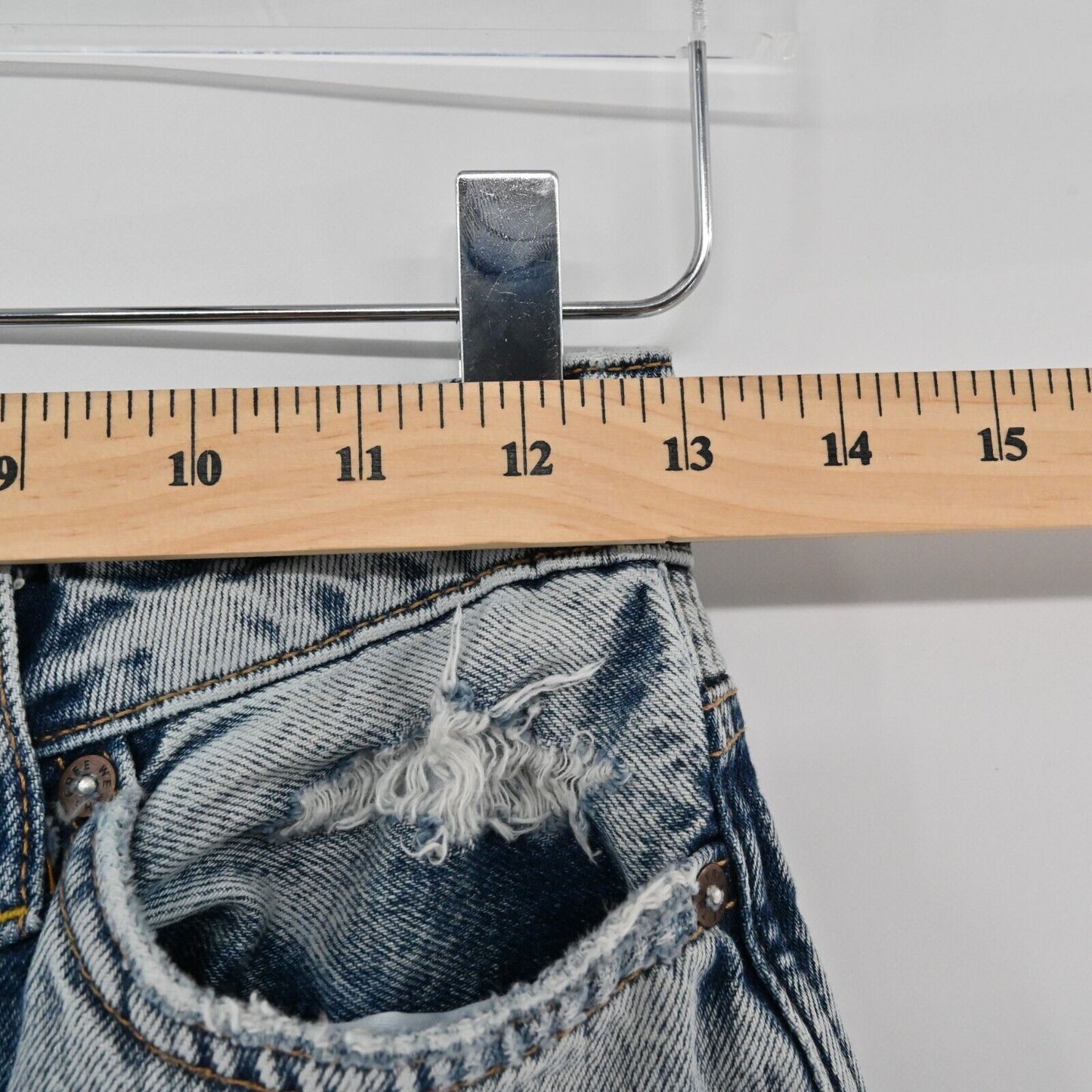 FREE PEOPLE Jeans Womens Size 26 My Own Lace Distressed Acid Wash We The Free