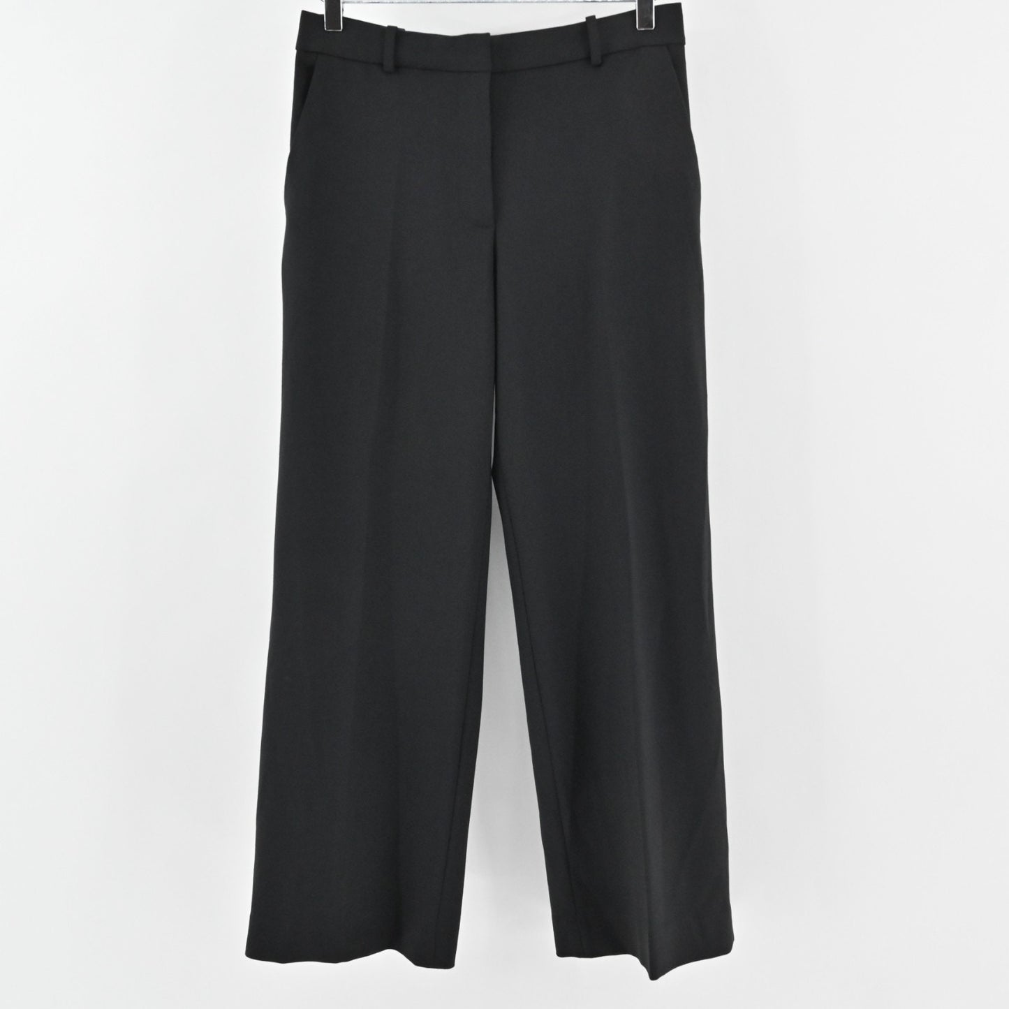 & OTHER STORIES Womens Wool Pants Size 4 Black High Rise Wide Leg Trousers