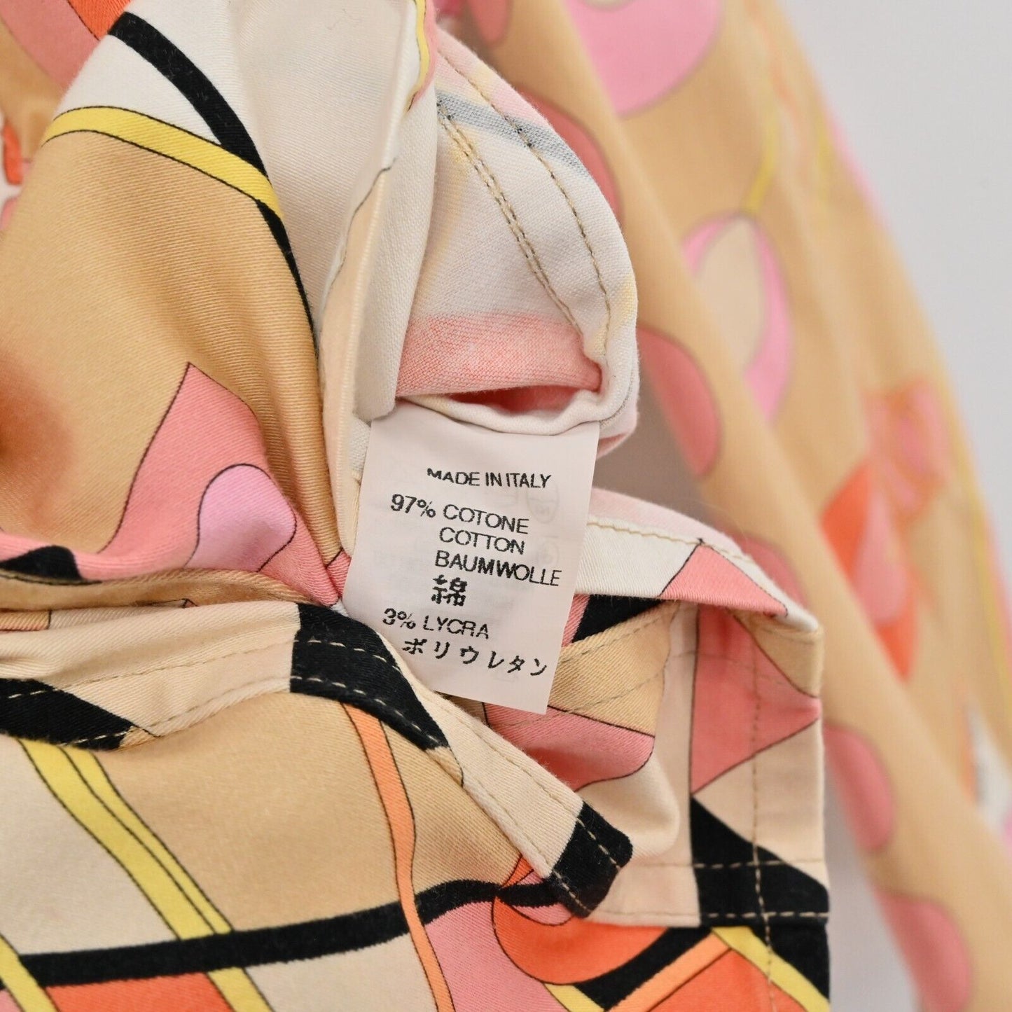 AVERARDO BESSI Jacket Womens Sz 10 Multicolor Abstract Print Button Down Pockets
