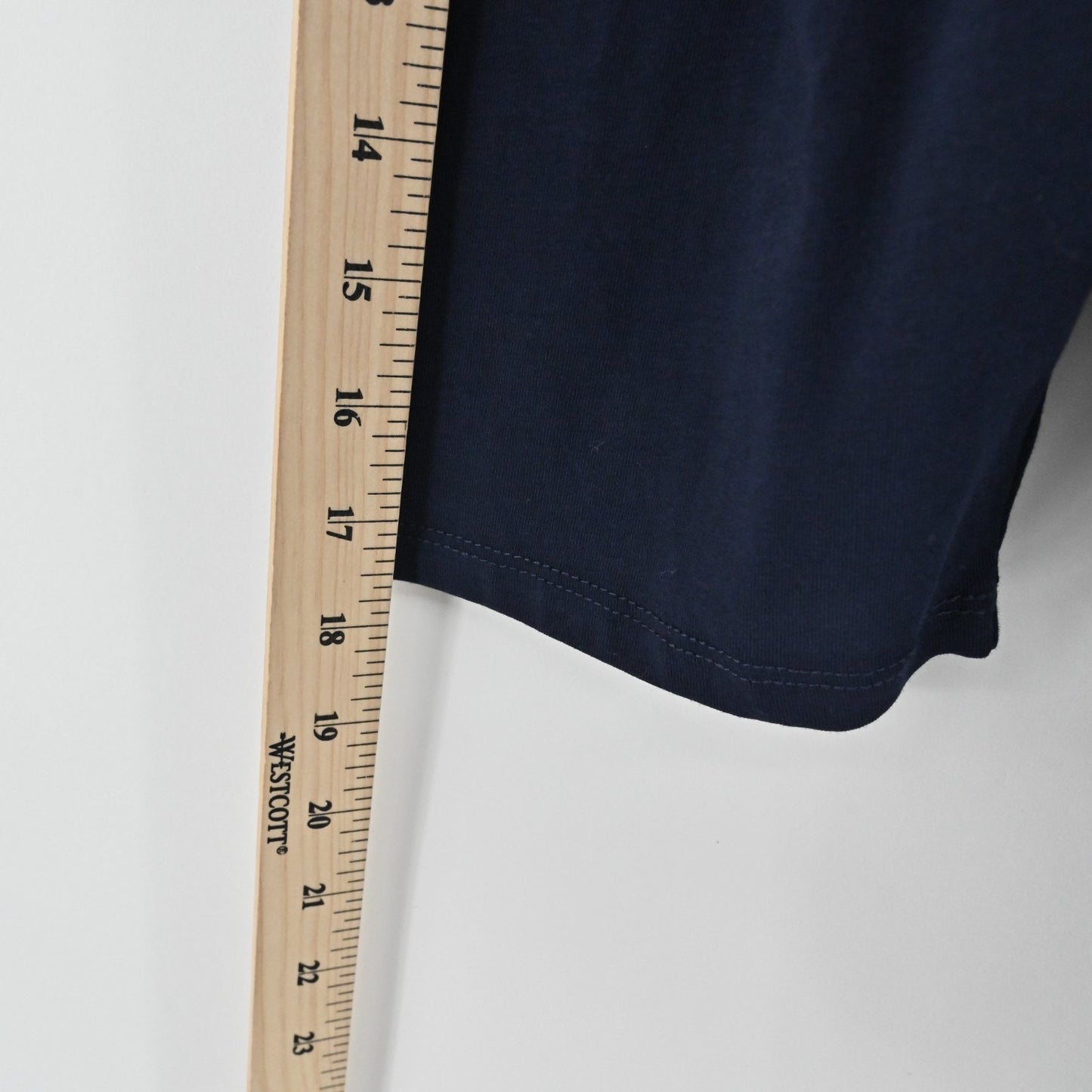 Karl Lagerfeld Womens Navy Blue Top Size XL Puff Sleeve Scoop Neck Cotton NEW