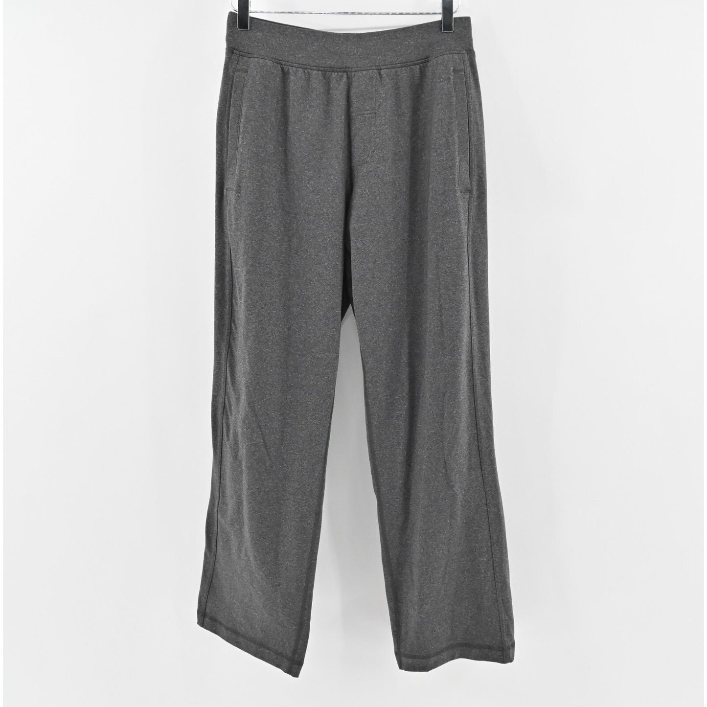 LULULEMON Pants Mens Size M Kung Fu Wide Leg Heathered Black Pull On Sweatpant